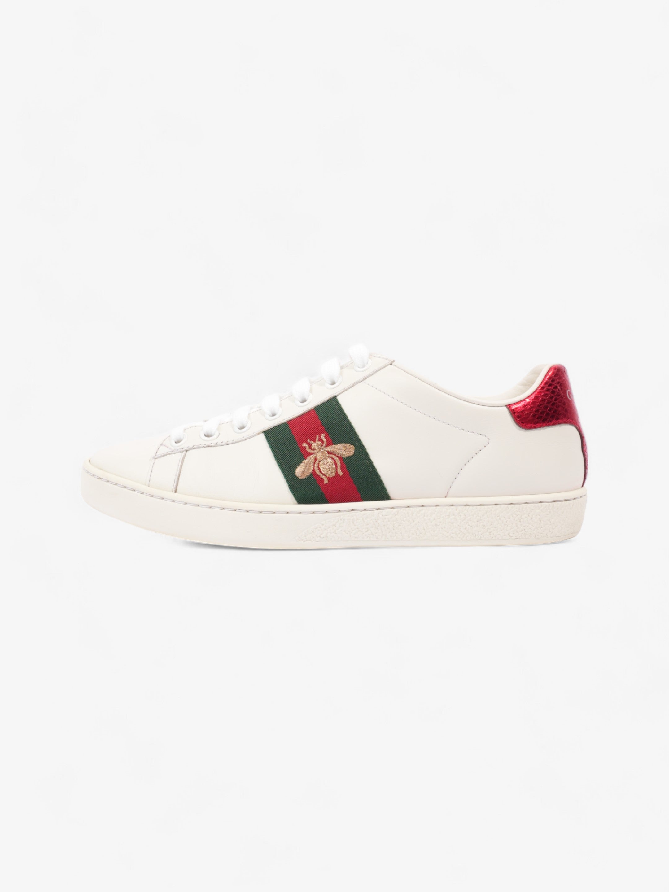 Gucci Ace Embroidered Bee White / Green / Red Leather EU 37 UK 4