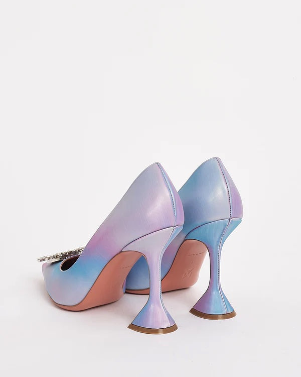 AMINA MUADI LEATHER RAINBOW FAIRY SHADOW AM CRYSTAL BEGUM PUMPS