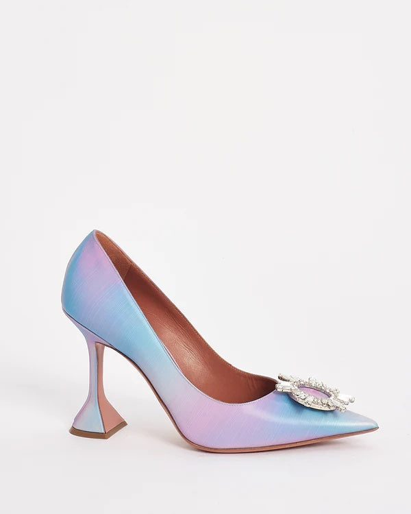 AMINA MUADI LEATHER RAINBOW FAIRY SHADOW AM CRYSTAL BEGUM PUMPS