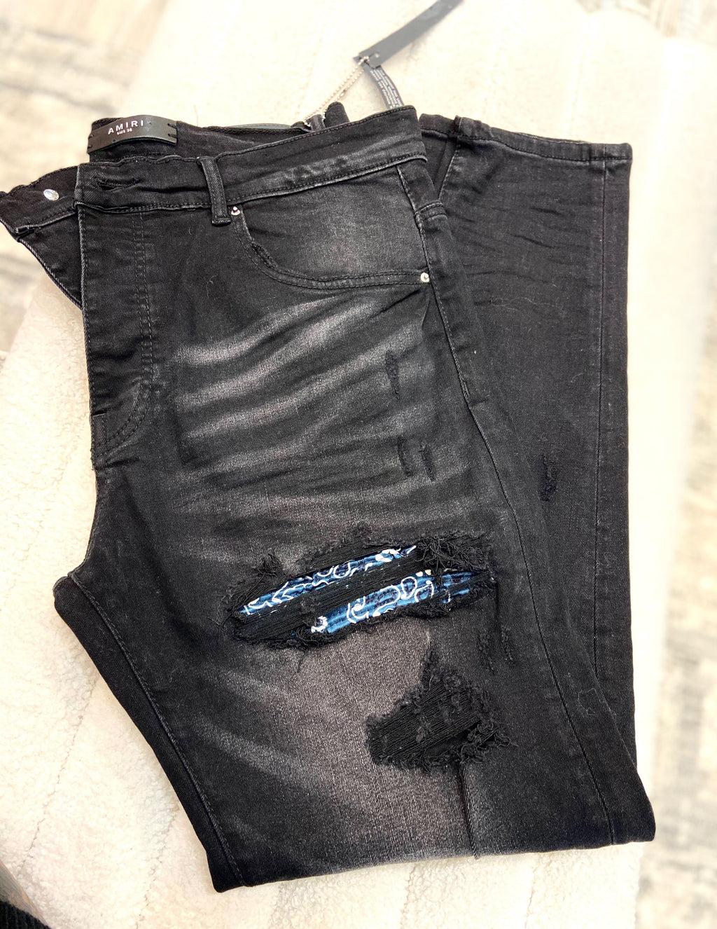AMIRI DISTRESSED DENIM JEANS