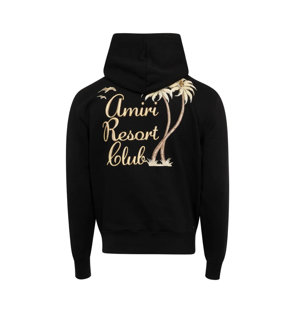 AMIRI RESORT CLUB LOGO HOODED SWEATSHIRT