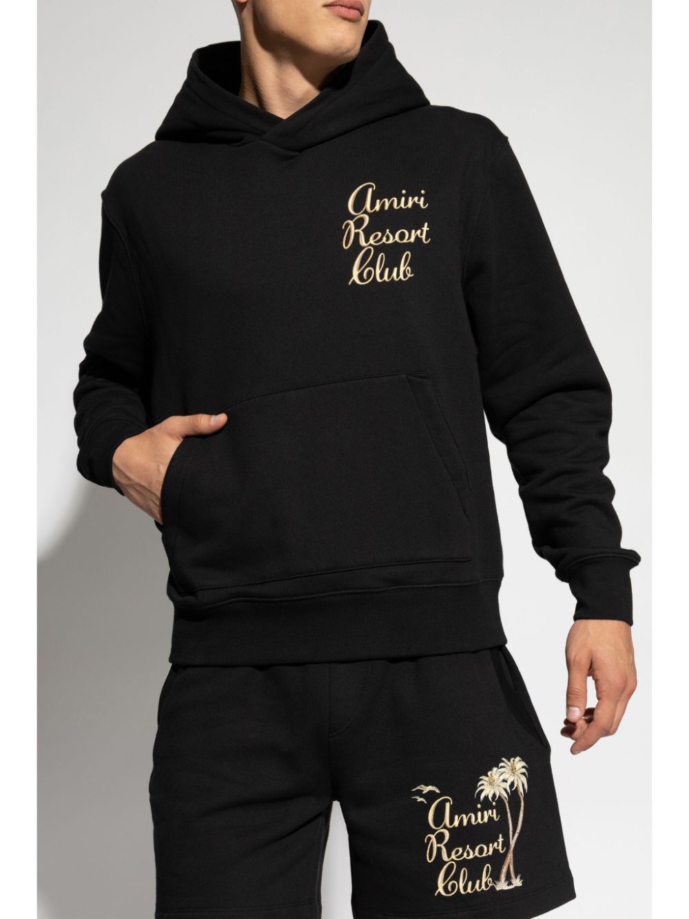 AMIRI RESORT CLUB LOGO HOODED SWEATSHIRT
