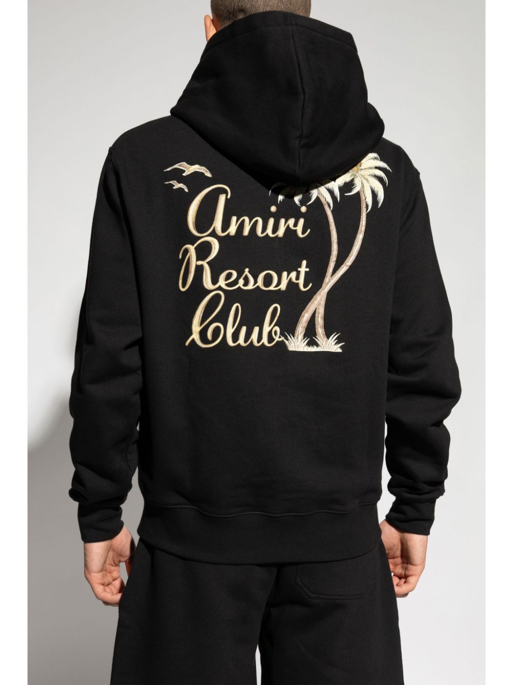 AMIRI RESORT CLUB LOGO HOODED SWEATSHIRT