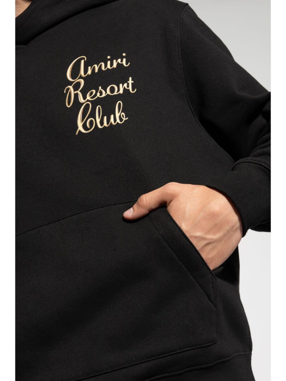 AMIRI RESORT CLUB LOGO HOODED SWEATSHIRT