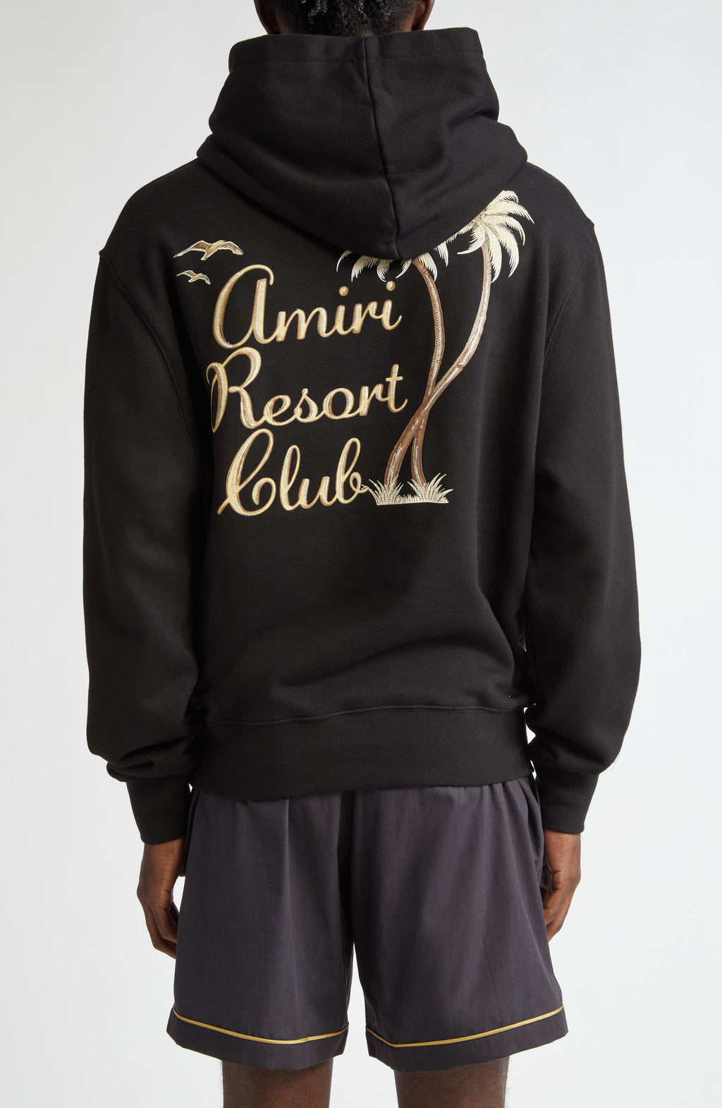 AMIRI RESORT CLUB LOGO HOODED SWEATSHIRT