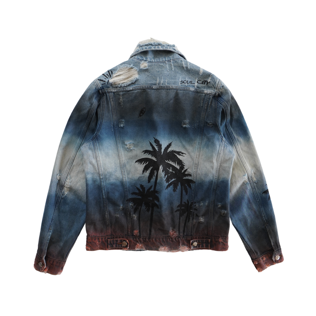 Amiri 'Palm Tree' Denim Jacket - Men's S