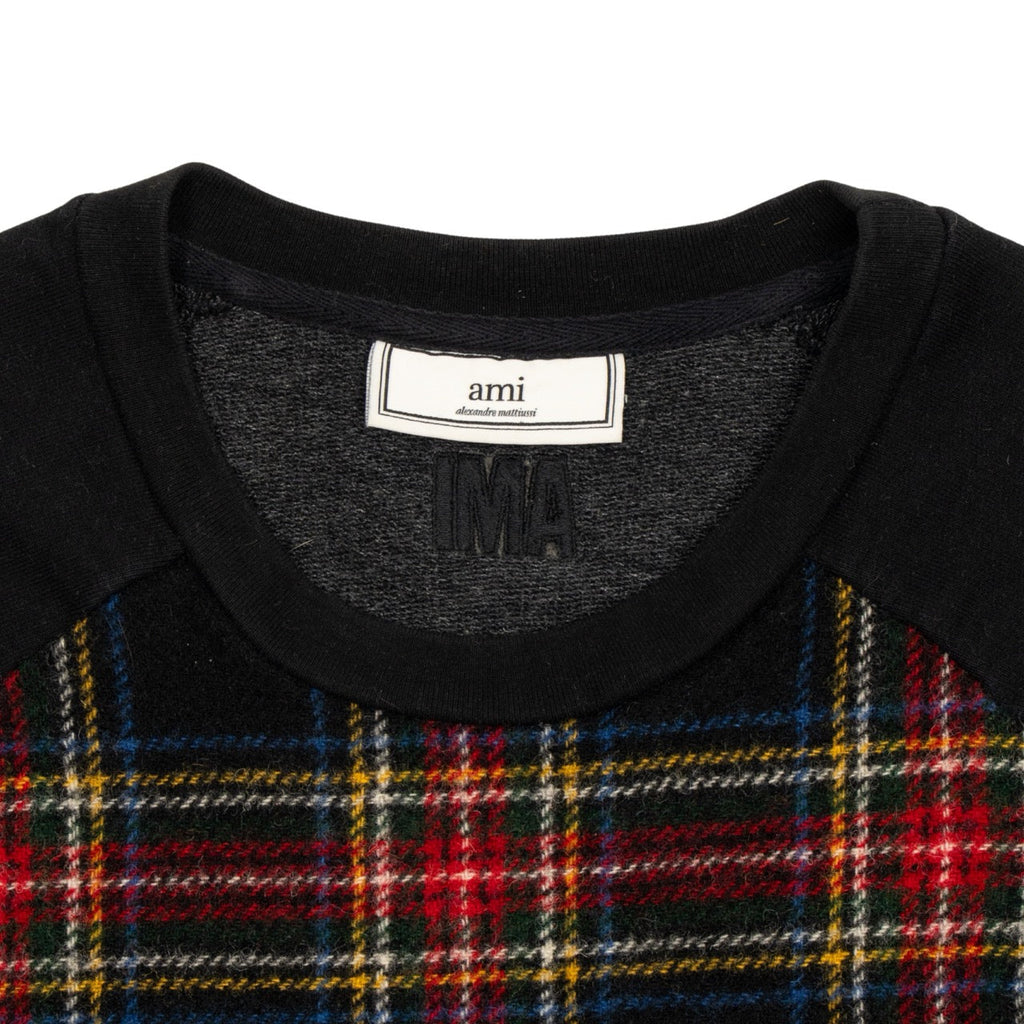 Ami Plaid Crewneck - Men's M