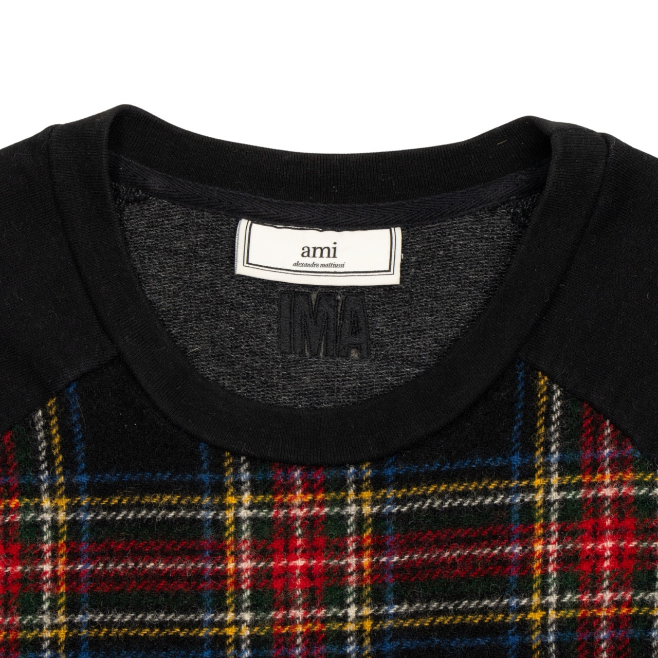 Ami Plaid Crewneck - Men's M
