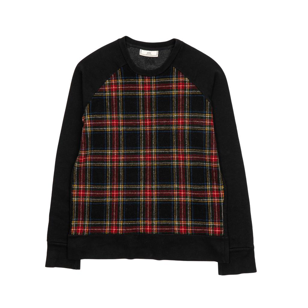 Ami Plaid Crewneck - Men's M