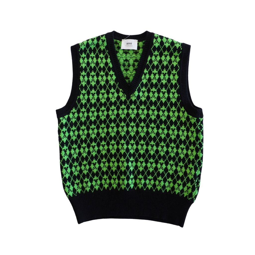 Ami V-Neck Knit Vest - Men's M
