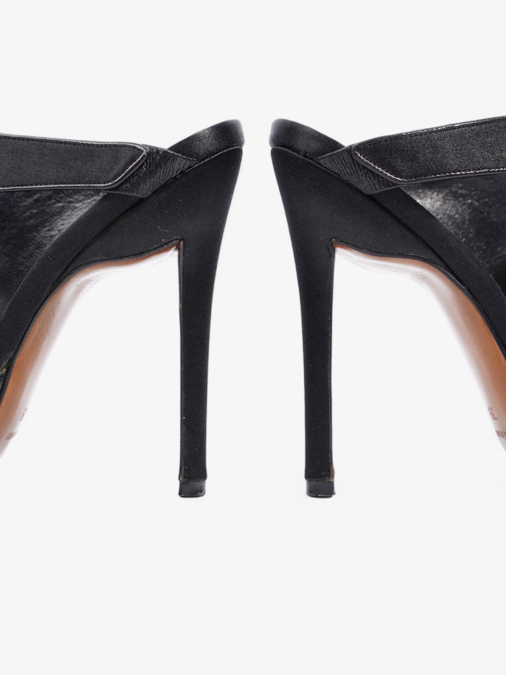 Christian Dior Strap Pointed Heels 110mm Black Satin EU 39 UK 6
