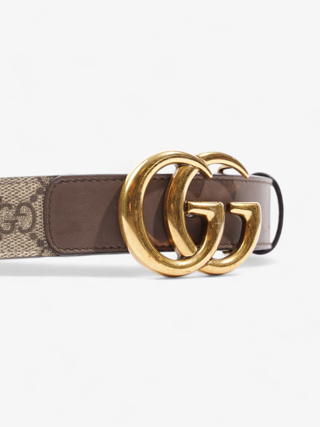 Gucci GG Marmont Thin Belt GG Supreme / Brown Leather 75cm / 30"