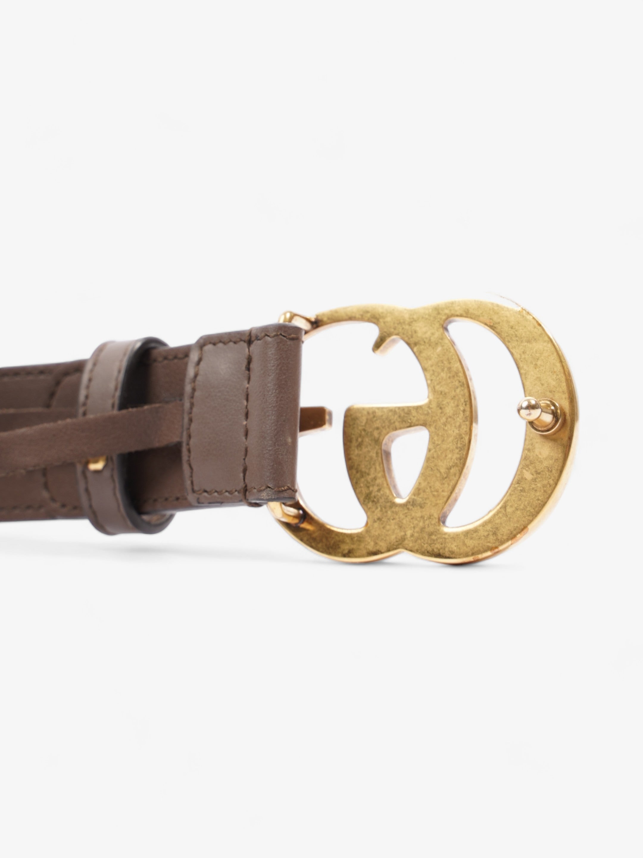Gucci GG Marmont Thin Belt GG Supreme / Brown Leather 75cm / 30"