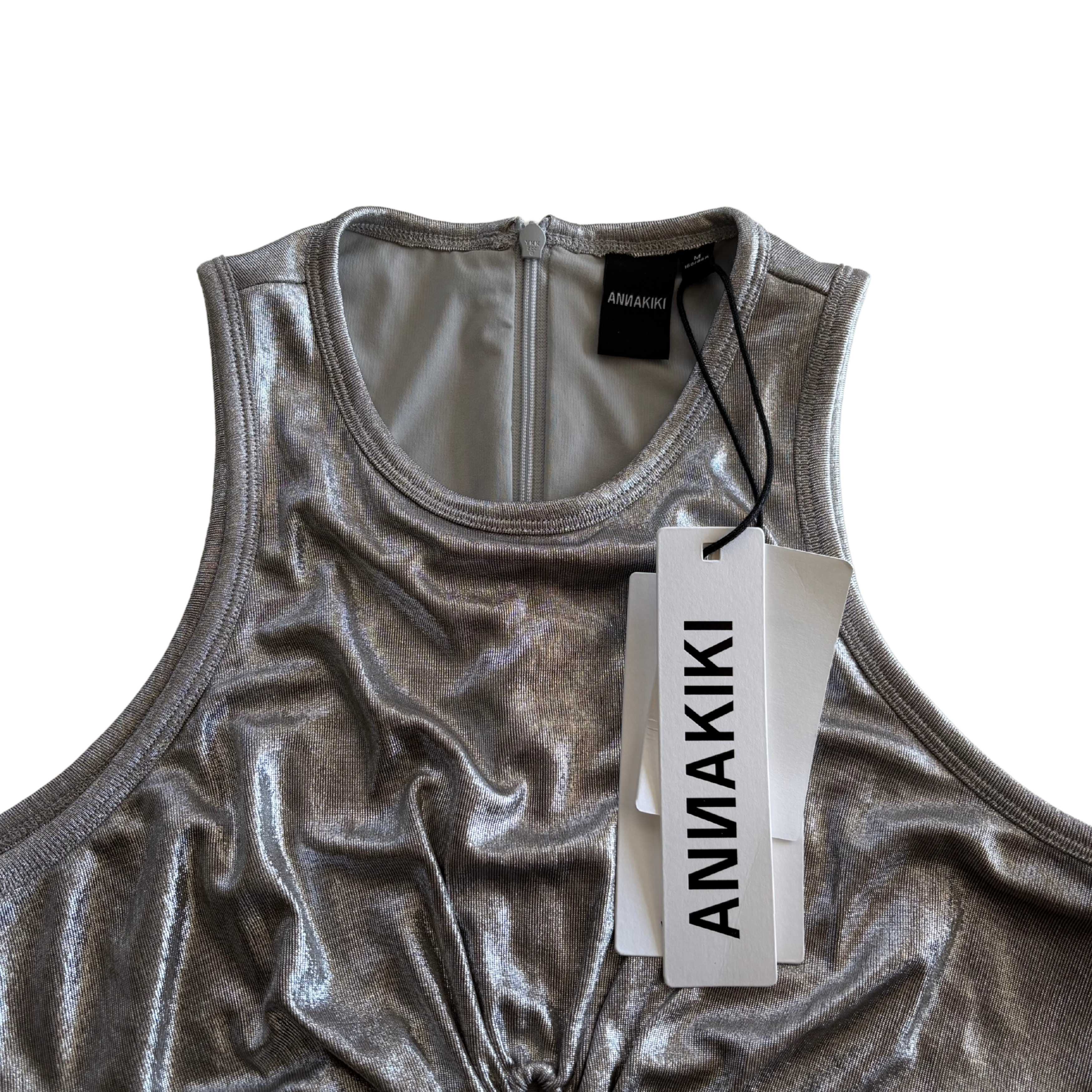 Annakiki Metallic Mini Dress - Women's M