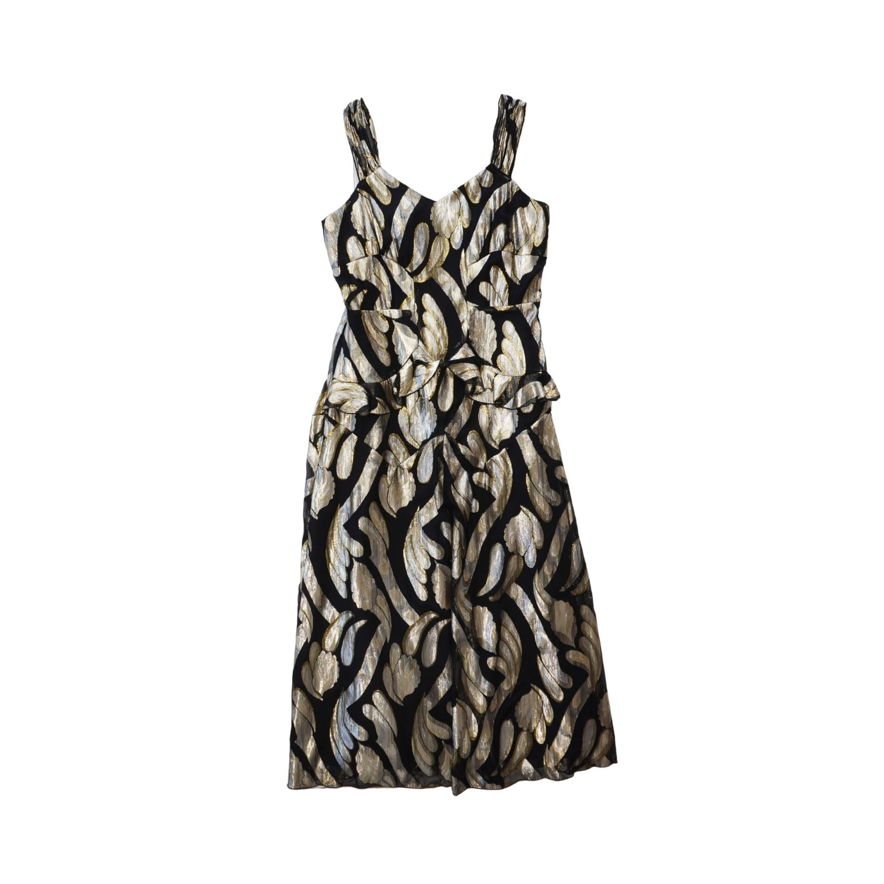 Anna Sui 'Gold Leaf' Dress - Women's 8
