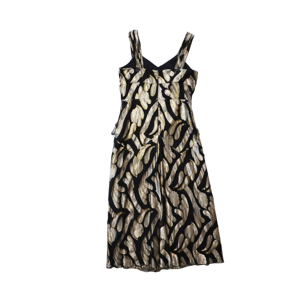 Anna Sui 'Gold Leaf' Dress - Women's 8
