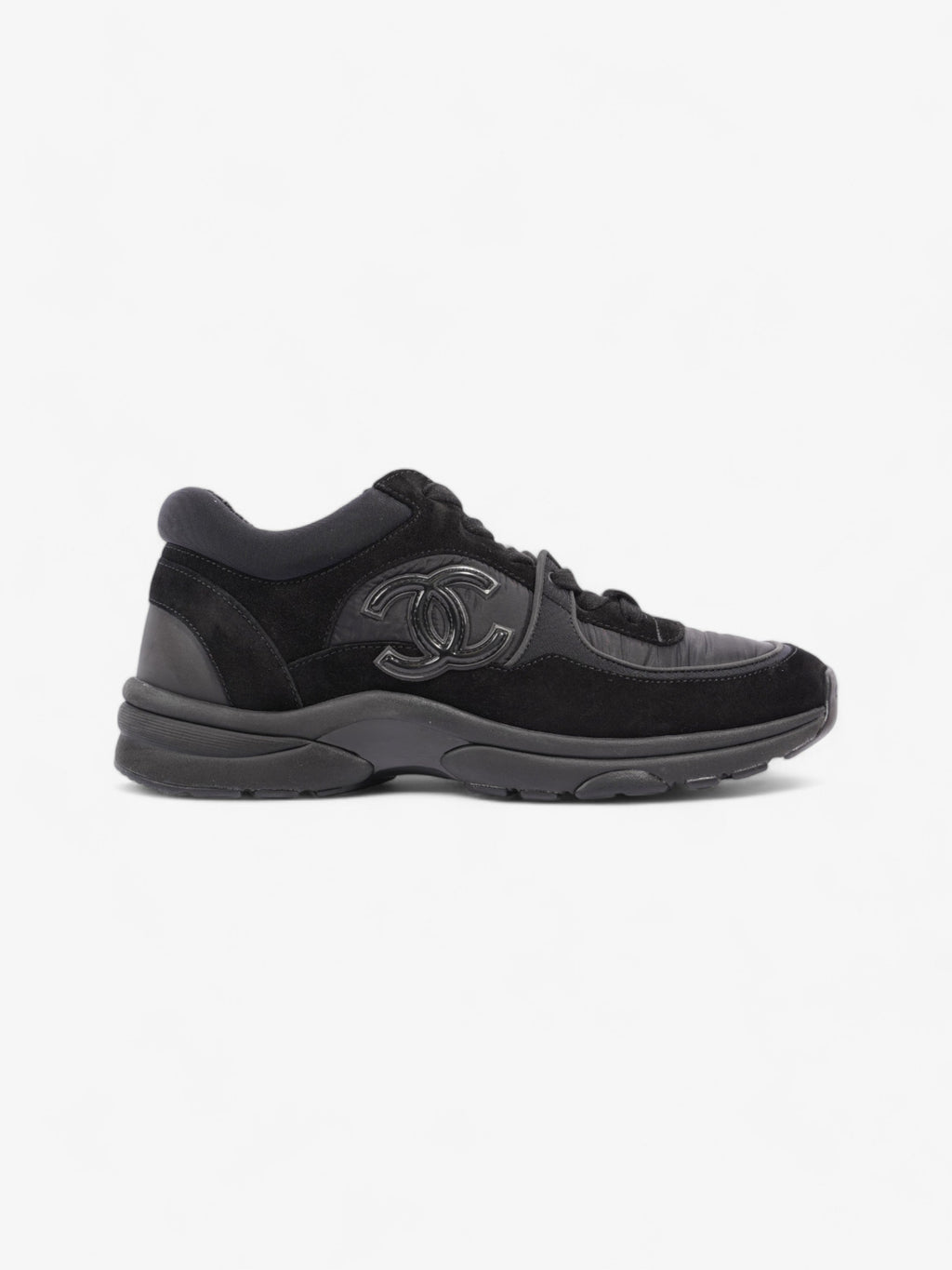 Chanel CC Logo Sneakers Black Suede EU 37.5 UK 4.5