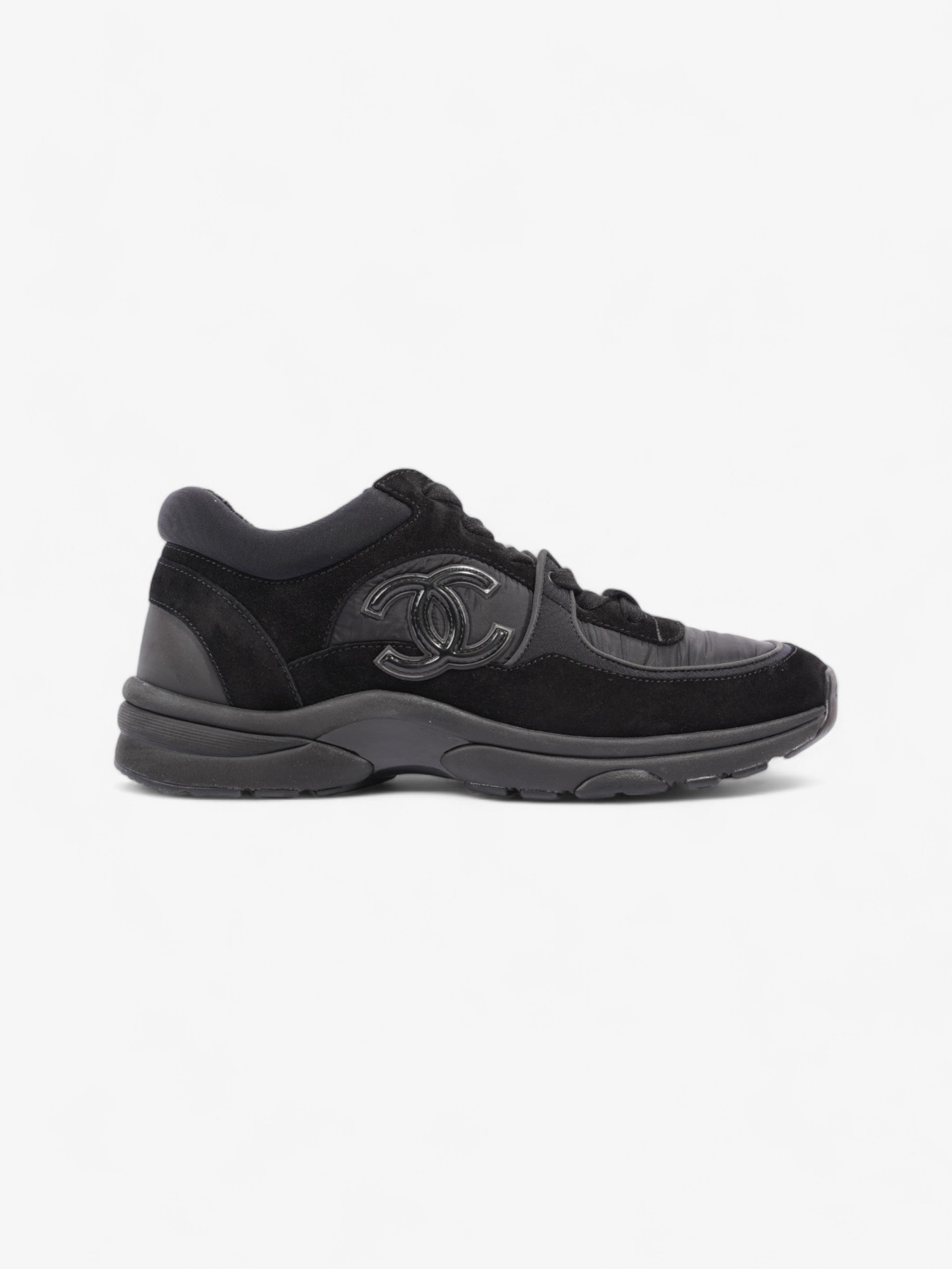 Chanel CC Logo Sneakers Black Suede EU 37.5 UK 4.5