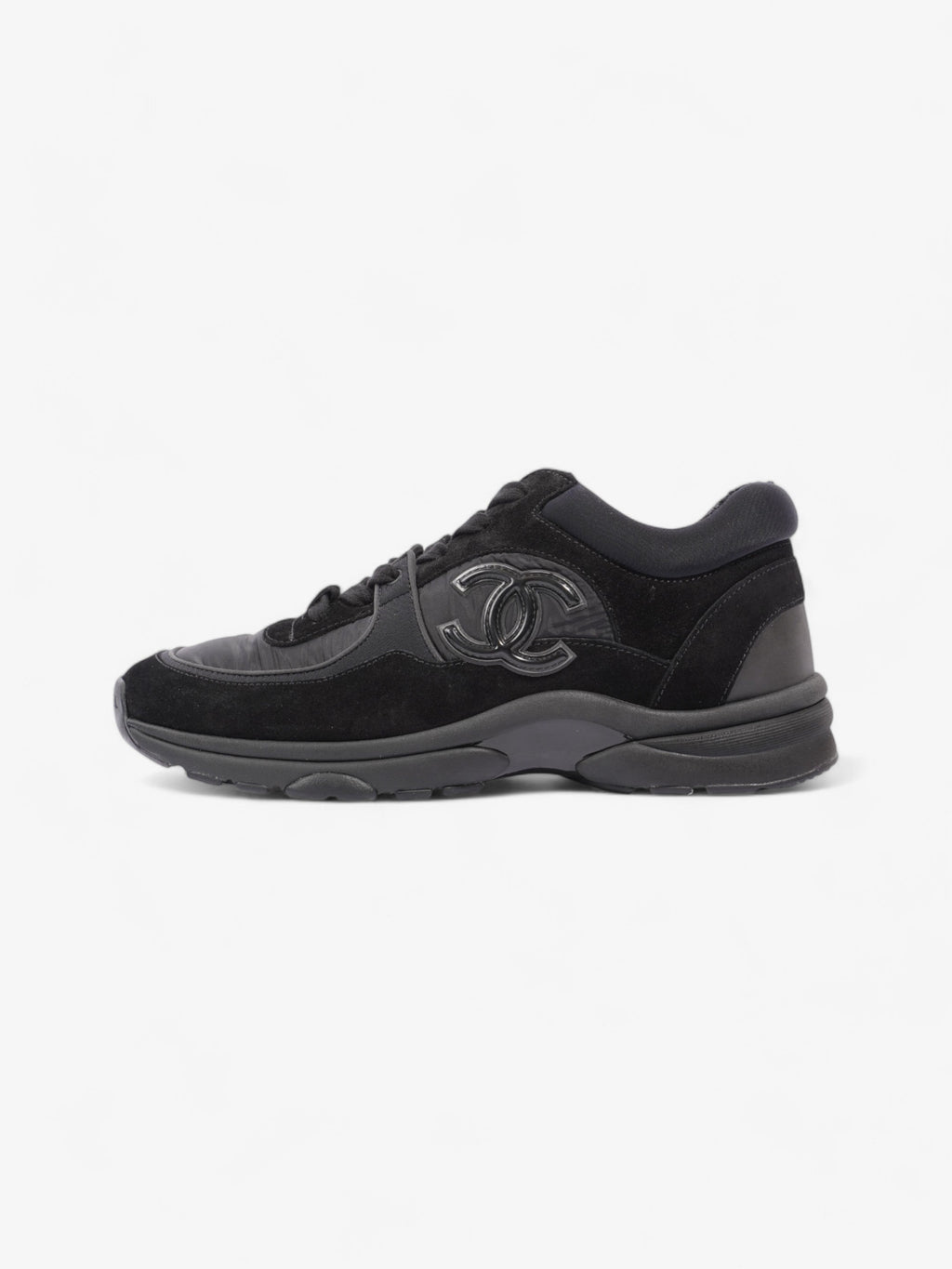 Chanel CC Logo Sneakers Black Suede EU 37.5 UK 4.5