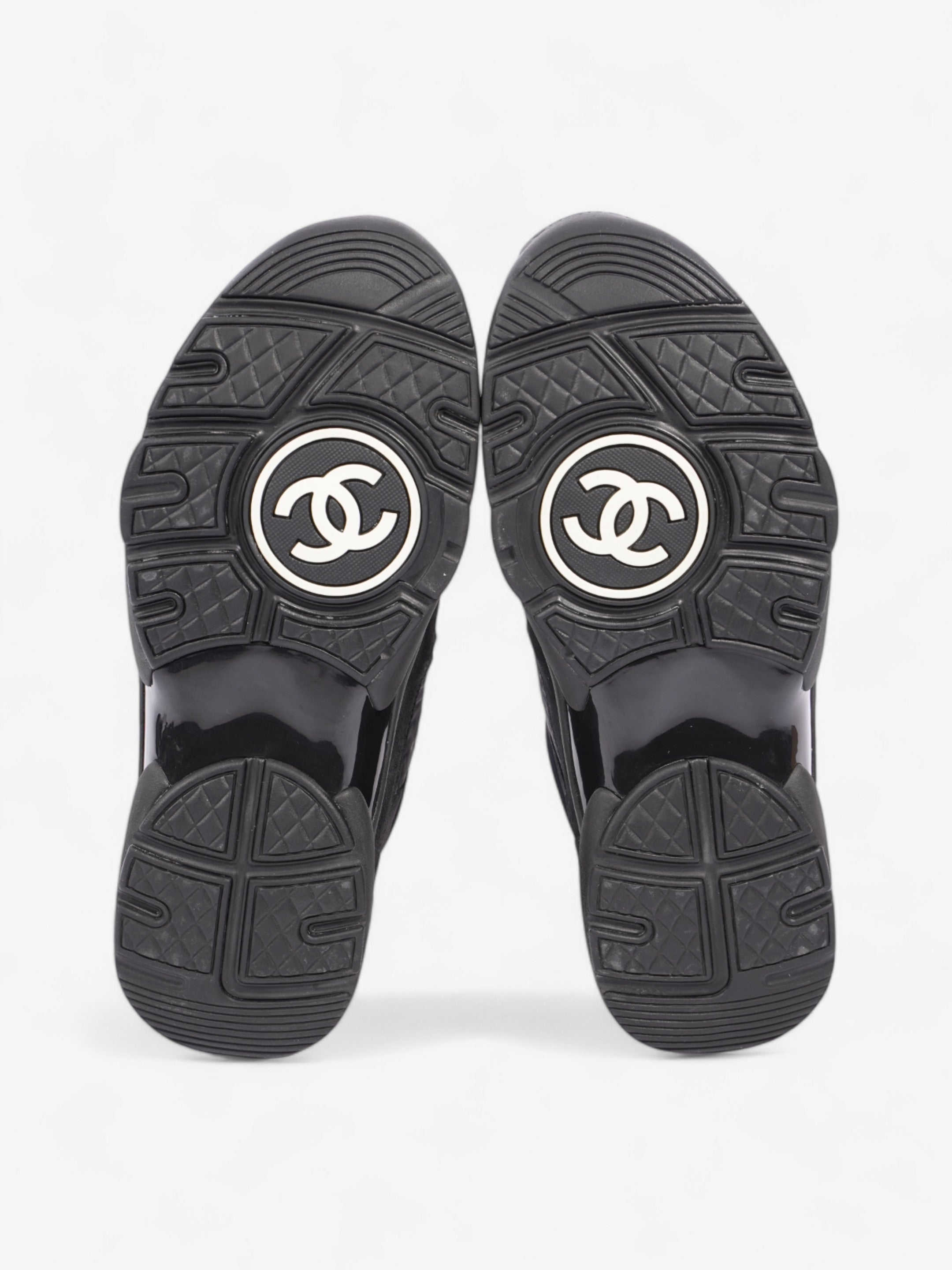 Chanel CC Logo Sneakers Black Suede EU 37.5 UK 4.5