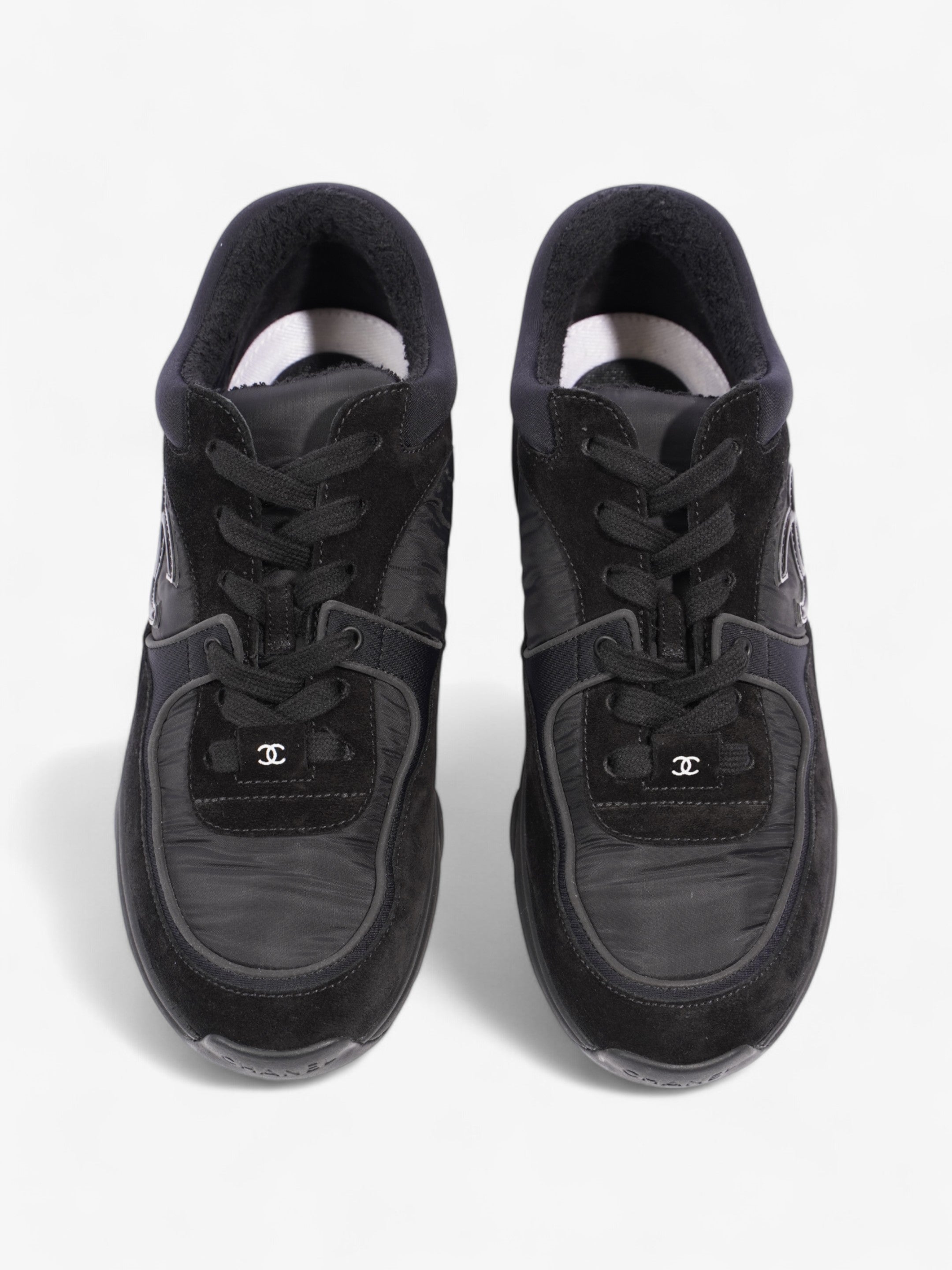 Chanel CC Logo Sneakers Black Suede EU 37.5 UK 4.5