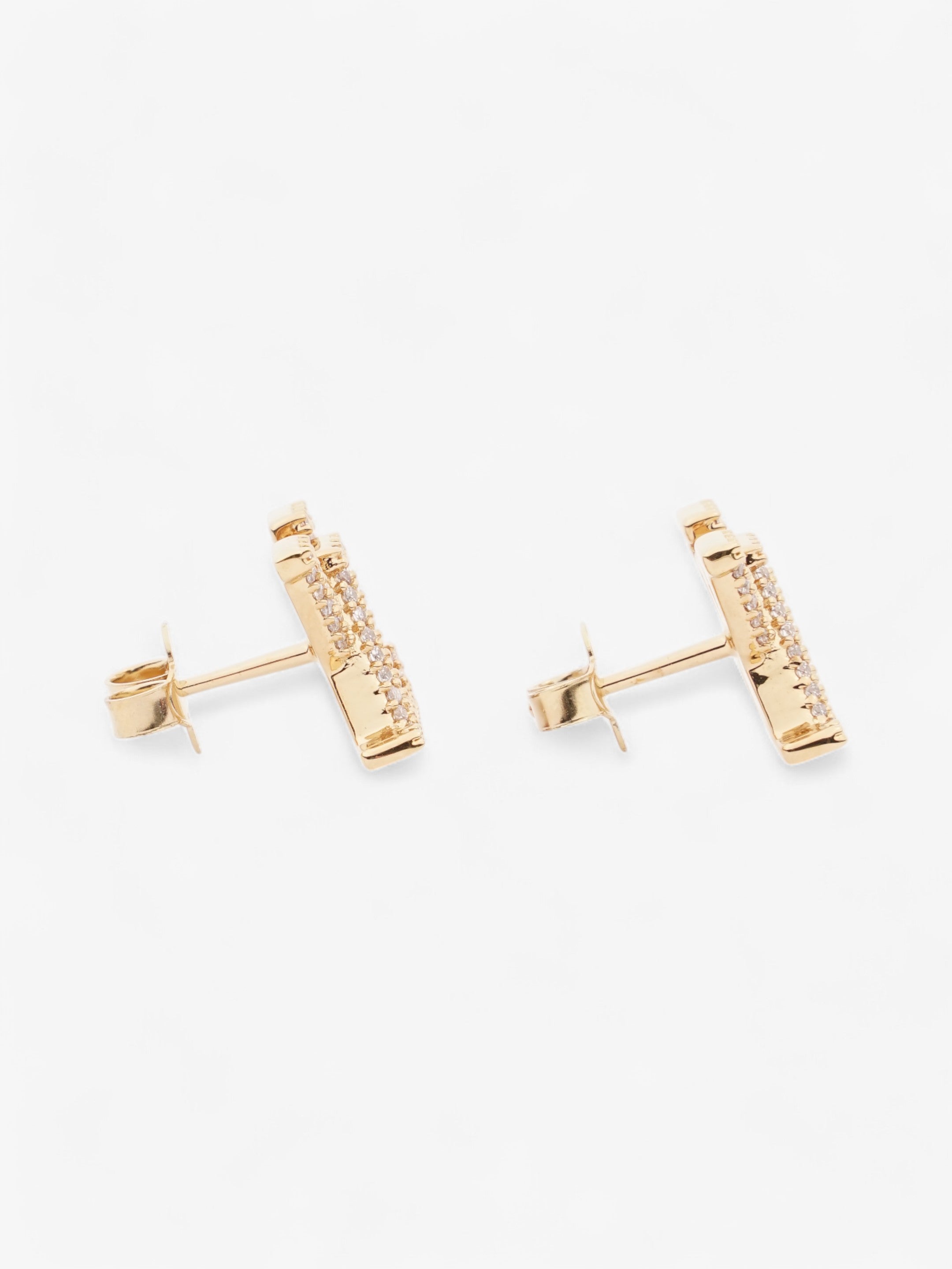 Louis Vuitton LV Iconic Earrings Gold / White Base Metal