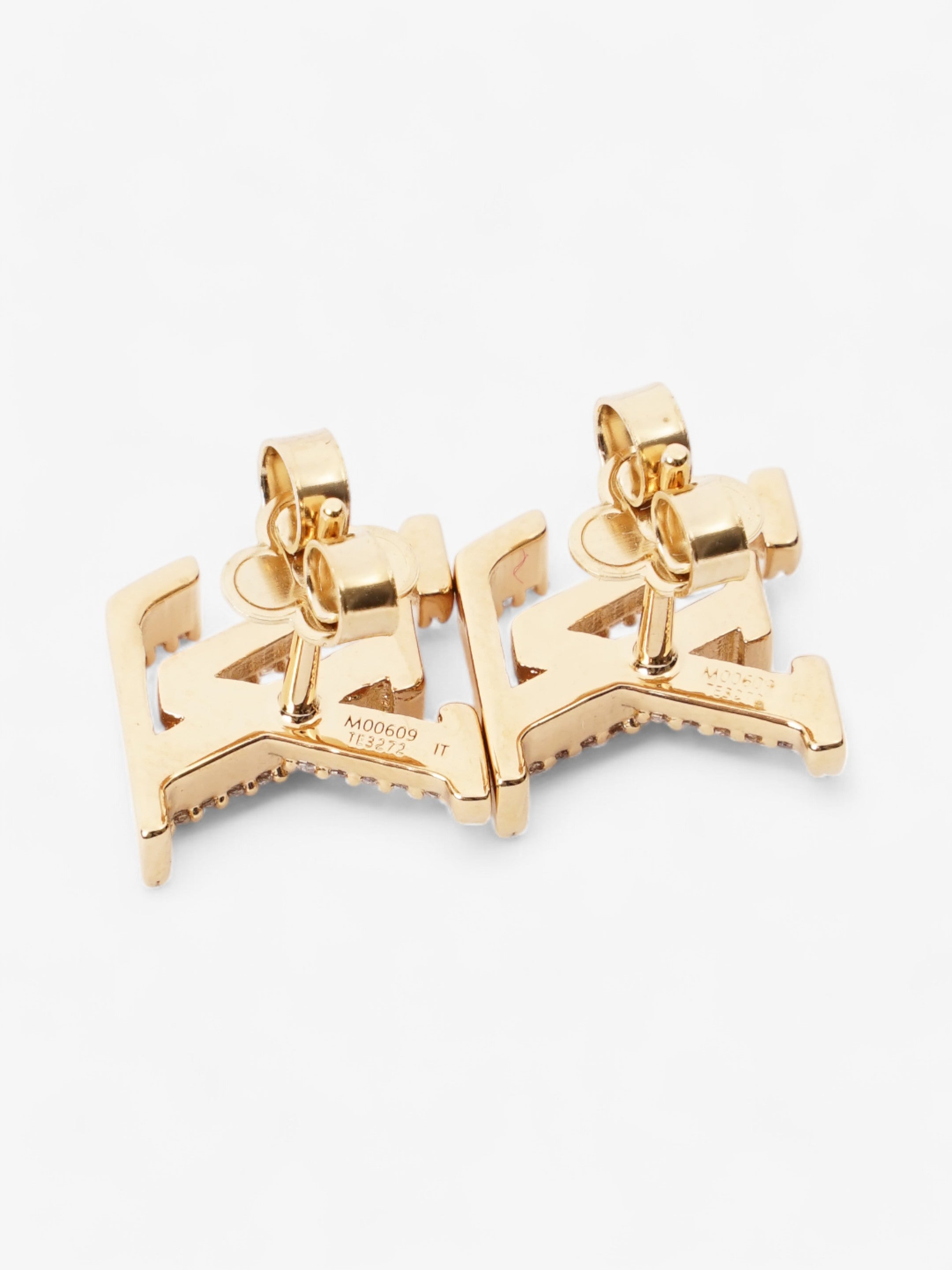 Louis Vuitton LV Iconic Earrings Gold / White Base Metal