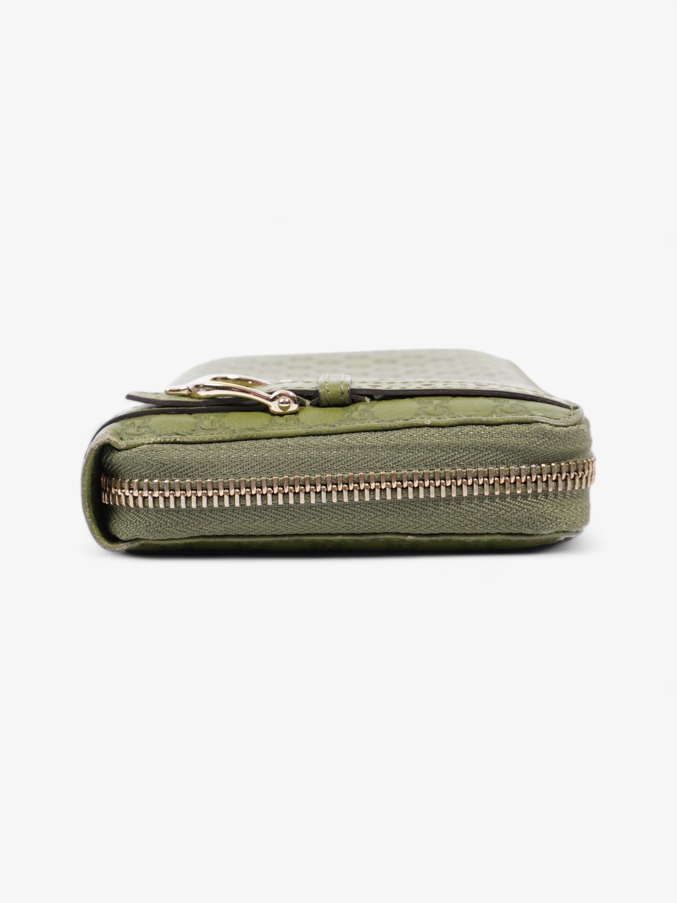 Gucci Microguccissima Continental Wallet Green Embossed Leather