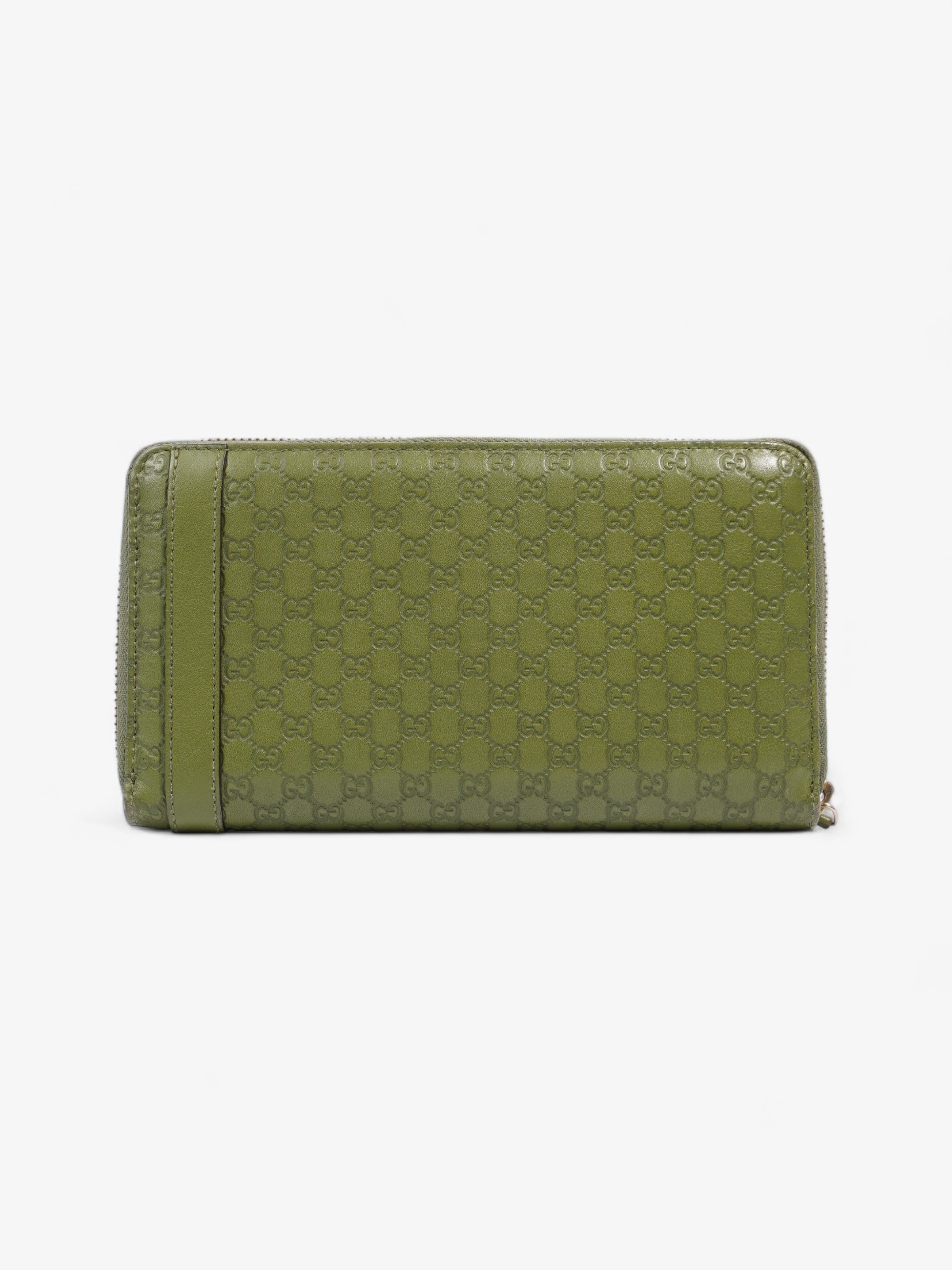 Gucci Microguccissima Continental Wallet Green Embossed Leather