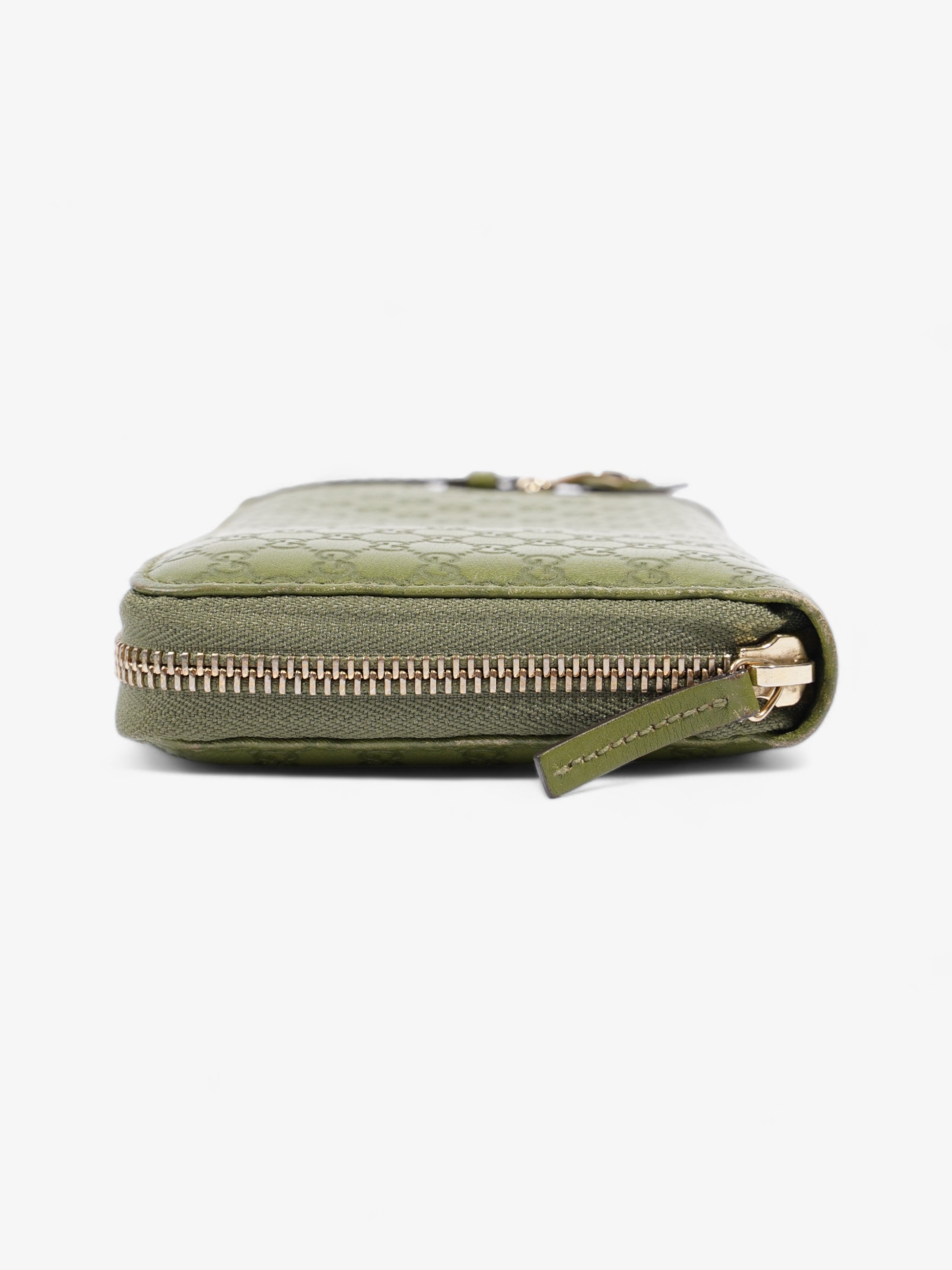 Gucci Microguccissima Continental Wallet Green Embossed Leather