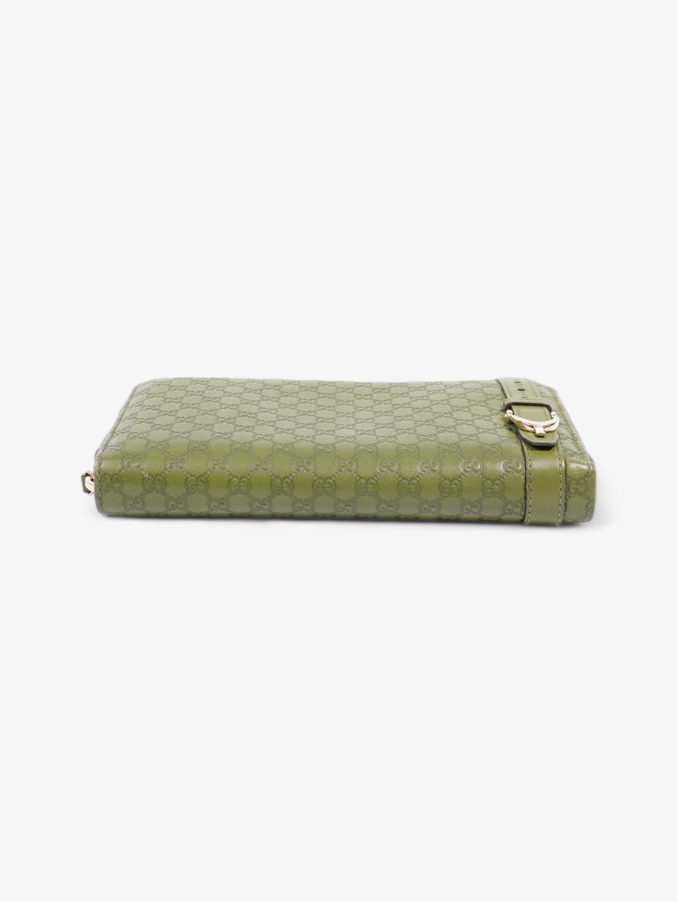 Gucci Microguccissima Continental Wallet Green Embossed Leather