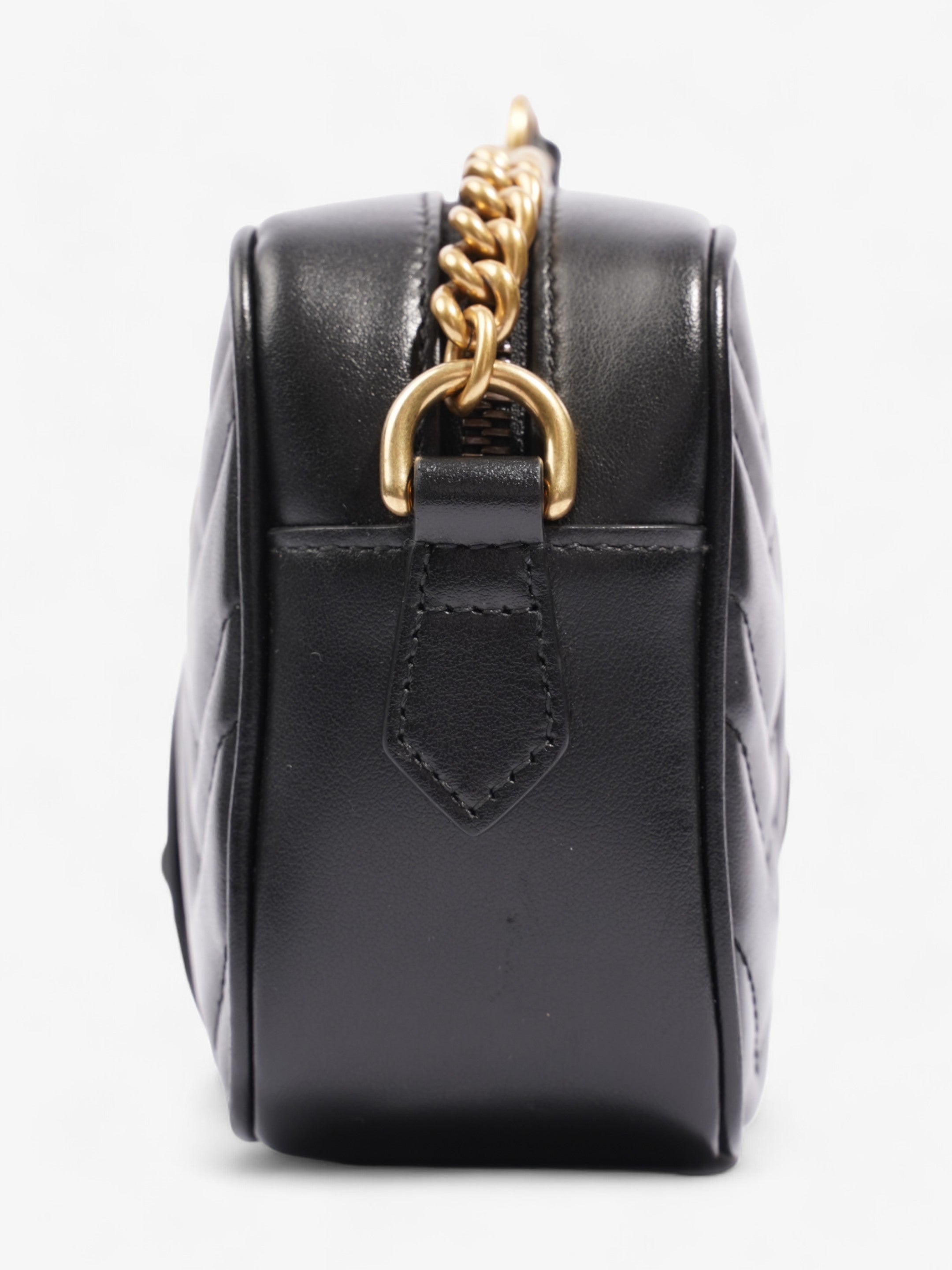 Gucci GG Marmont Black Matelasse Leather Mini