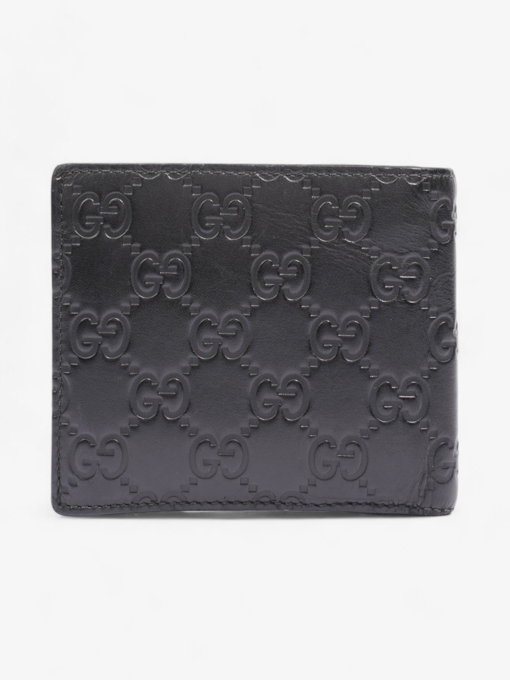 Gucci Guccissima Compact Wallet Black Leather
