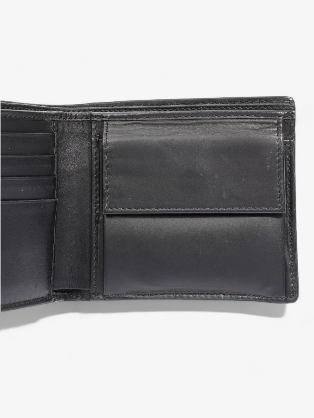 Gucci Guccissima Compact Wallet Black Leather