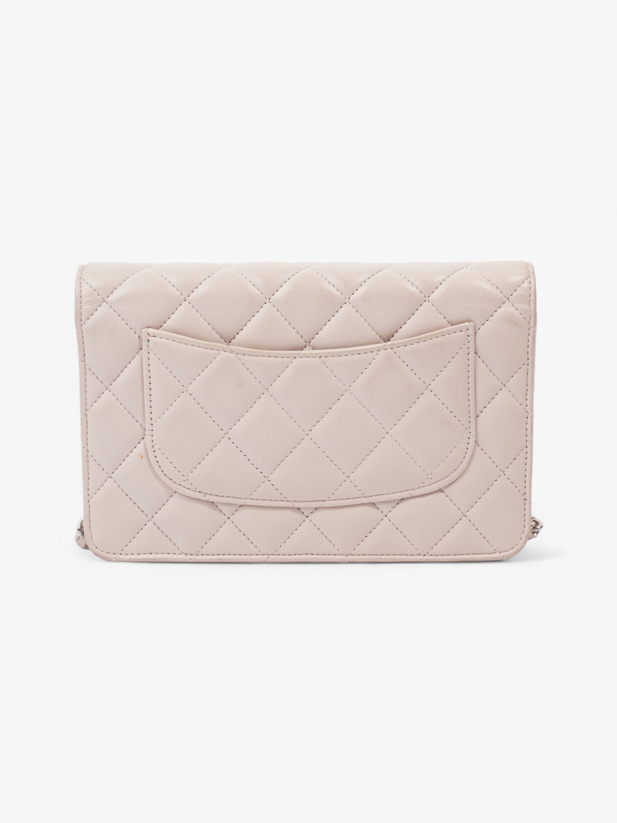 Chanel Classic Wallet On Chain Pale Pink Lambskin Leather