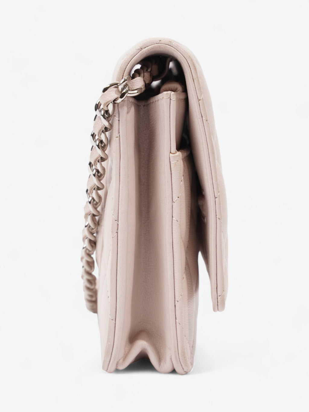 Chanel Classic Wallet On Chain Pale Pink Lambskin Leather
