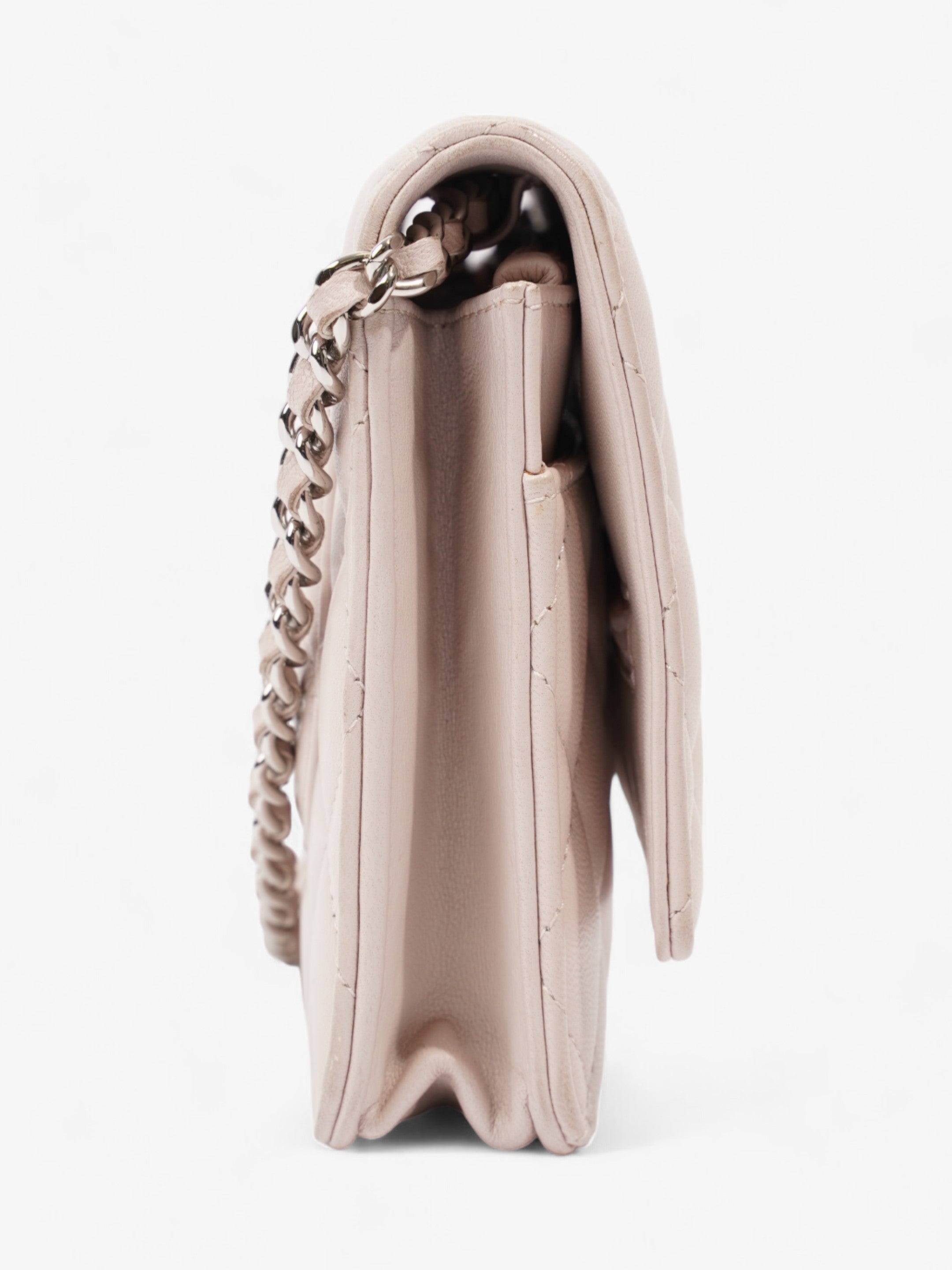 Chanel Classic Wallet On Chain Pale Pink Lambskin Leather