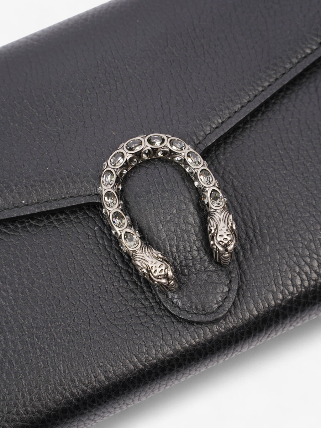 Gucci Dionysus Chain Wallet Black Leather
