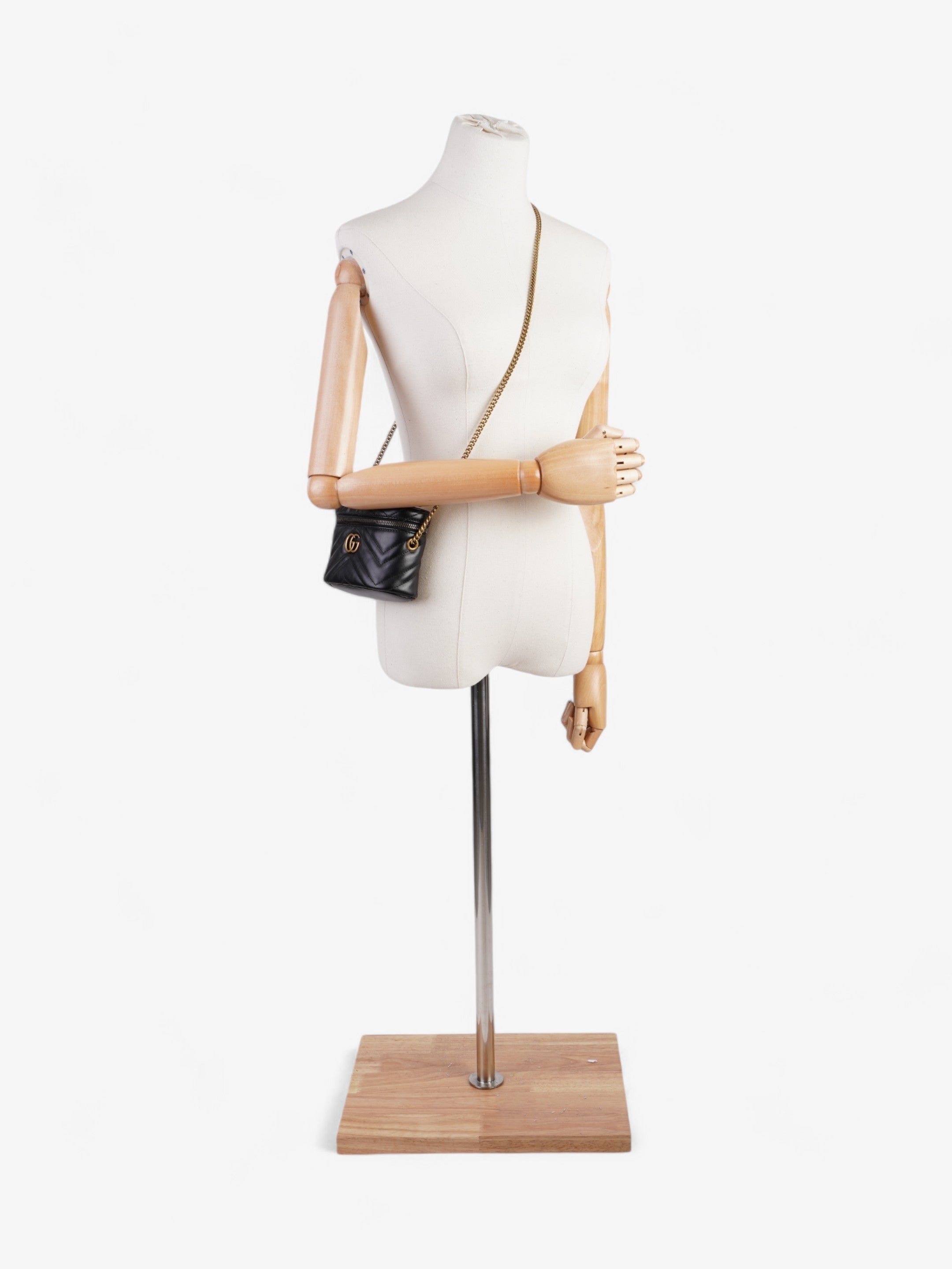Gucci GG Marmont Vanity Black Matelasse Leather Mini