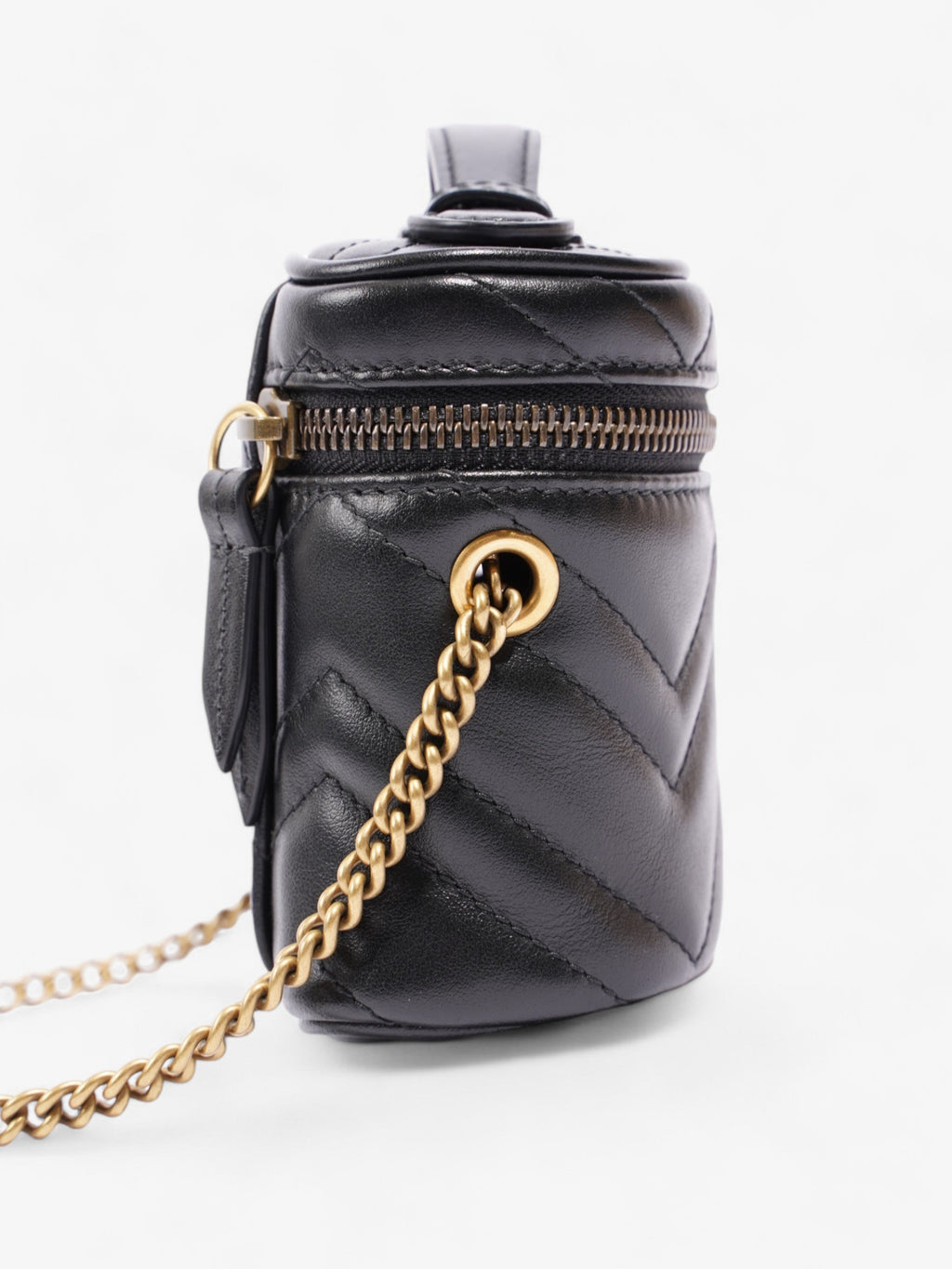 Gucci GG Marmont Vanity Black Matelasse Leather Mini