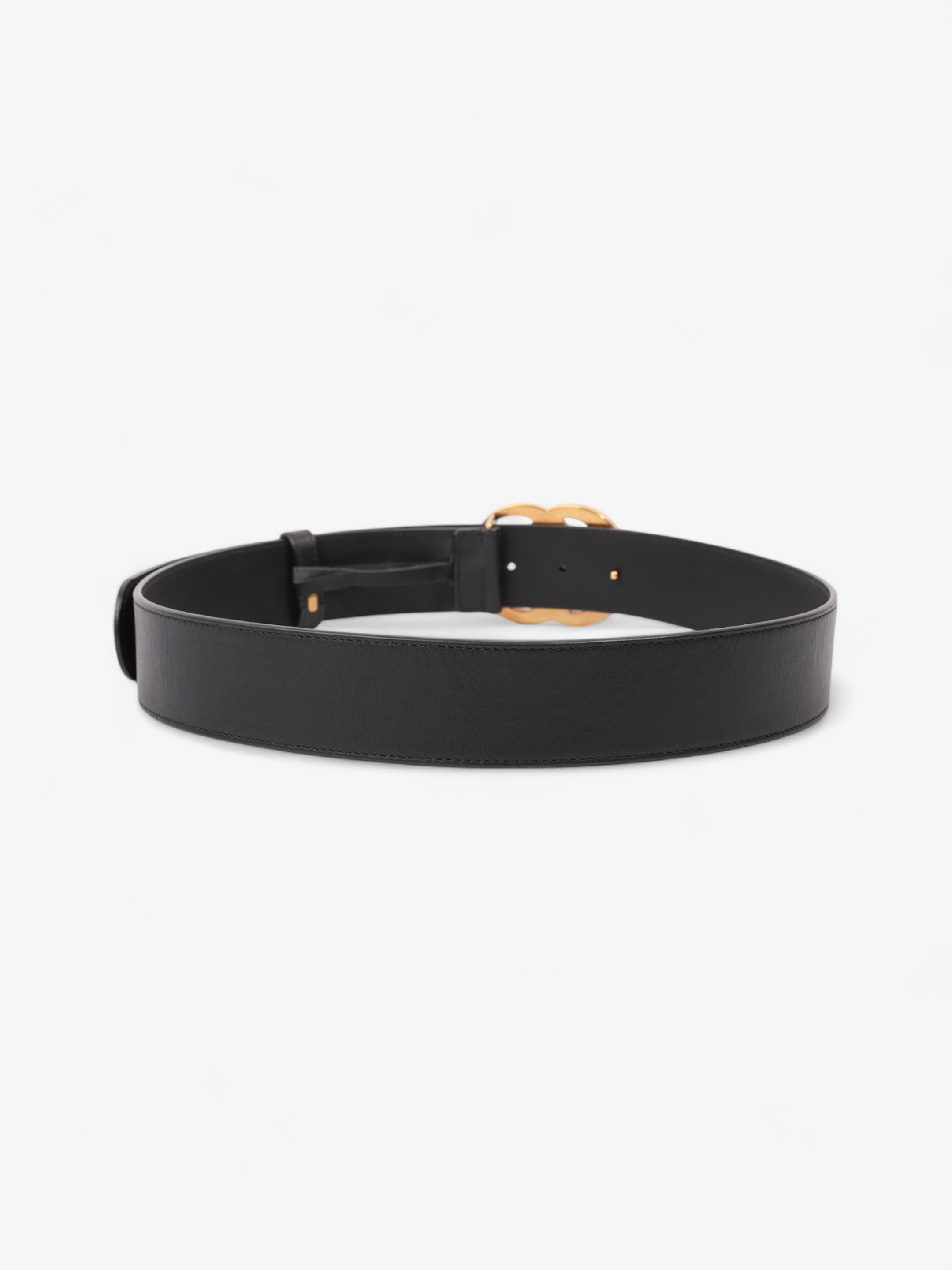 Gucci GG Marmont 2015 Re-Edition Wide Belt Black / Gold Leather 90cm / 36"