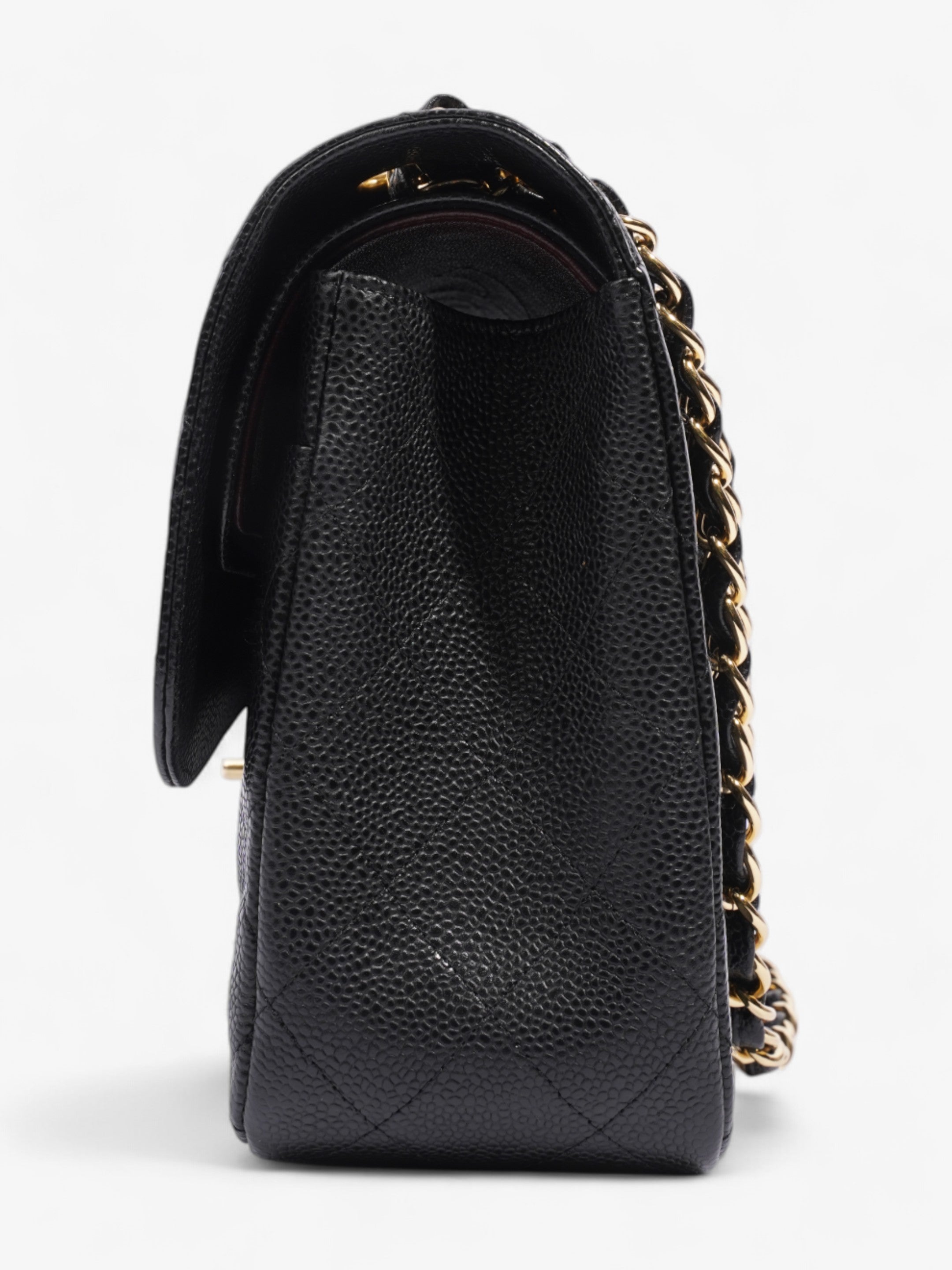 Chanel Classic Double Flap Black Caviar Leather Jumbo