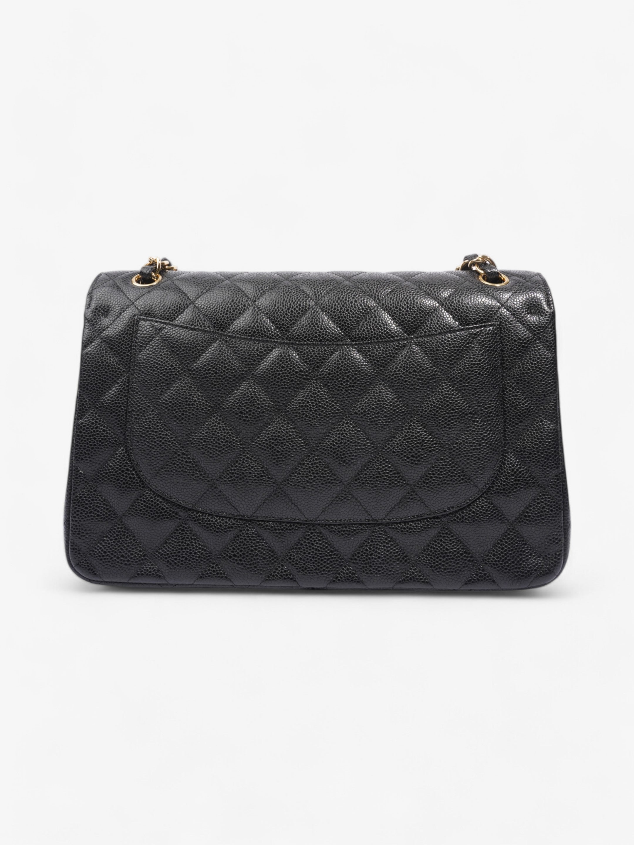 Chanel Classic Double Flap Black Caviar Leather Jumbo