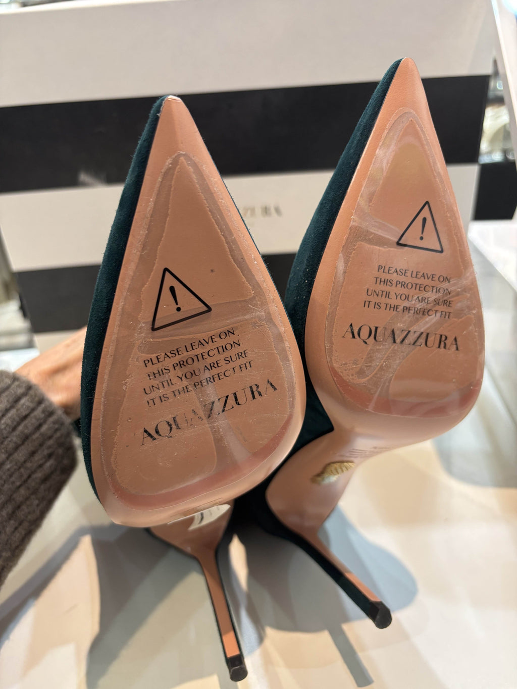 AQUAZZURA MATIGNON 105 SUEDE BOOTIE