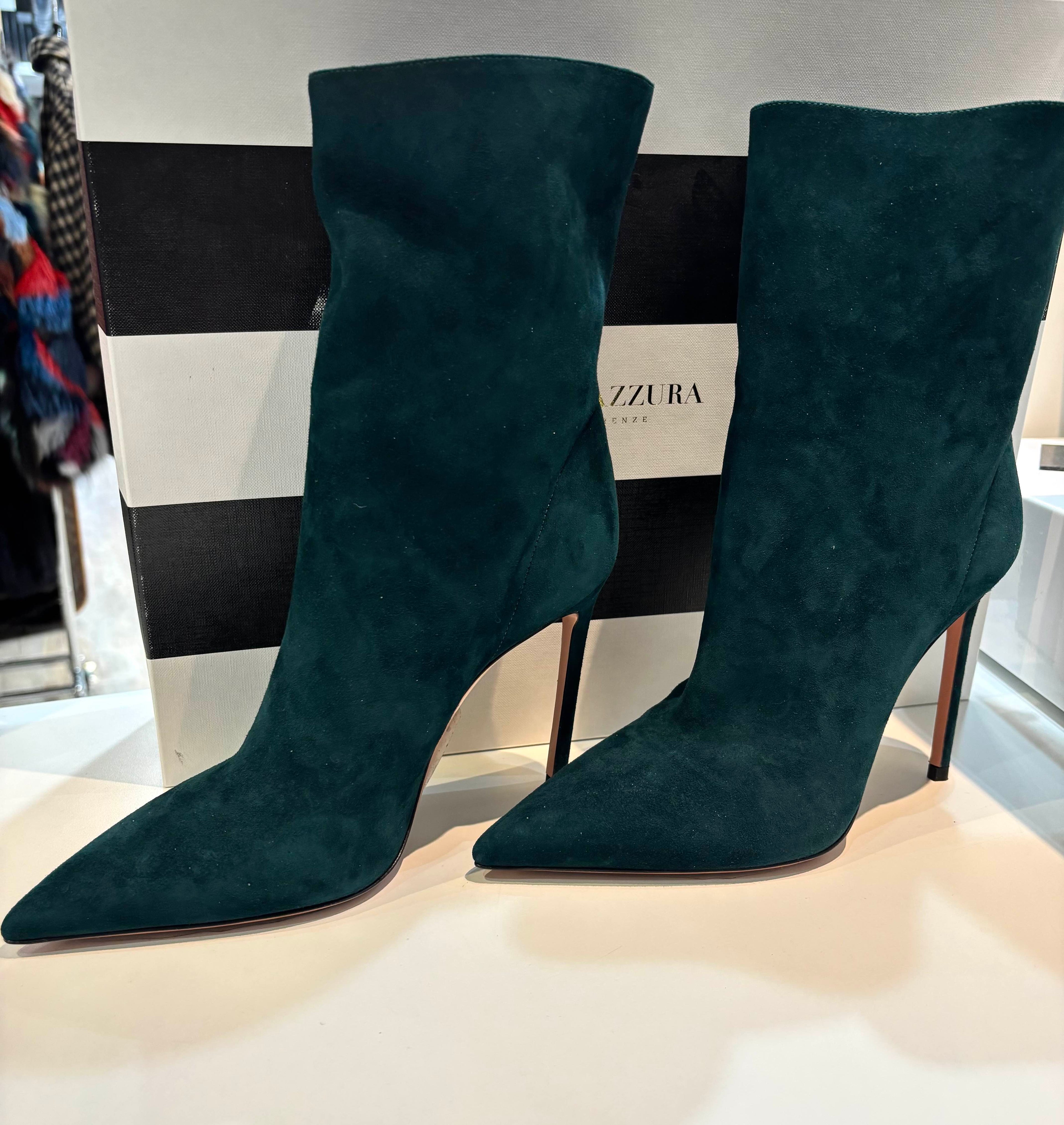 AQUAZZURA MATIGNON 105 SUEDE BOOTIE