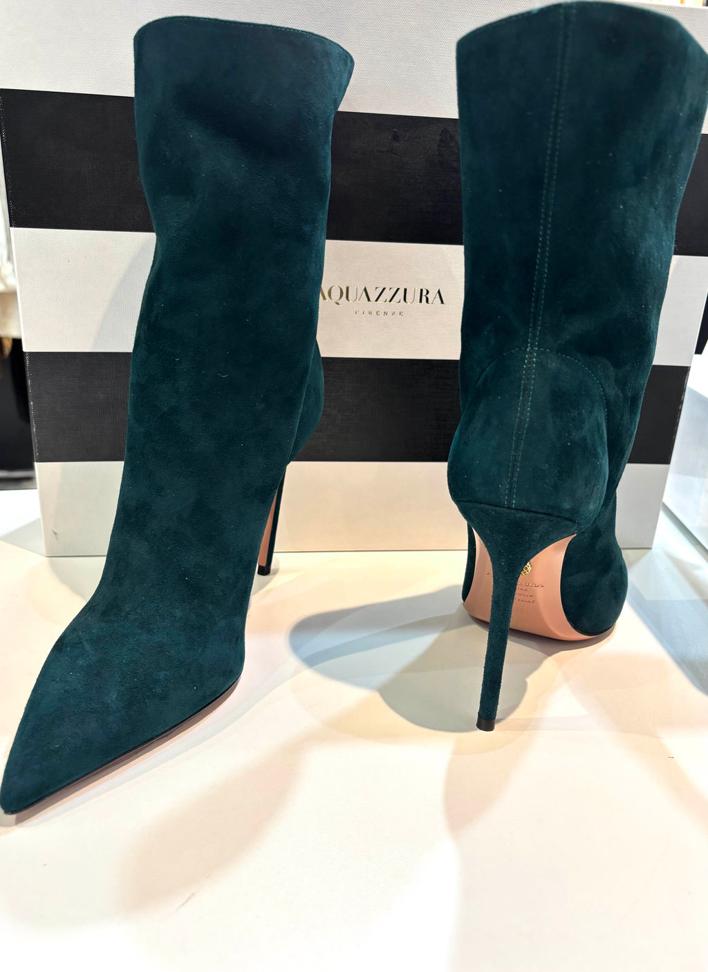 AQUAZZURA MATIGNON 105 SUEDE BOOTIE
