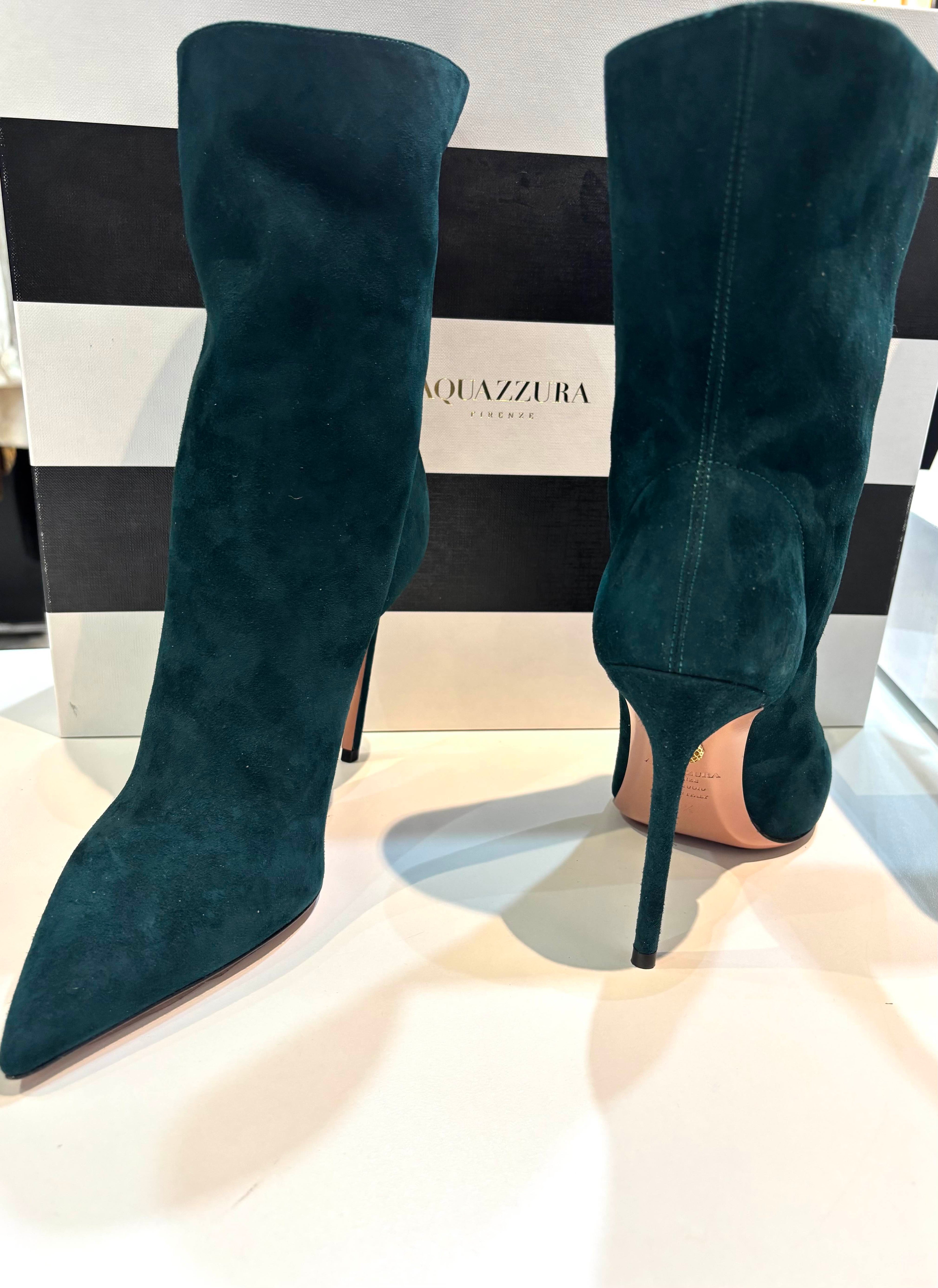 AQUAZZURA MATIGNON 105 SUEDE BOOTIE