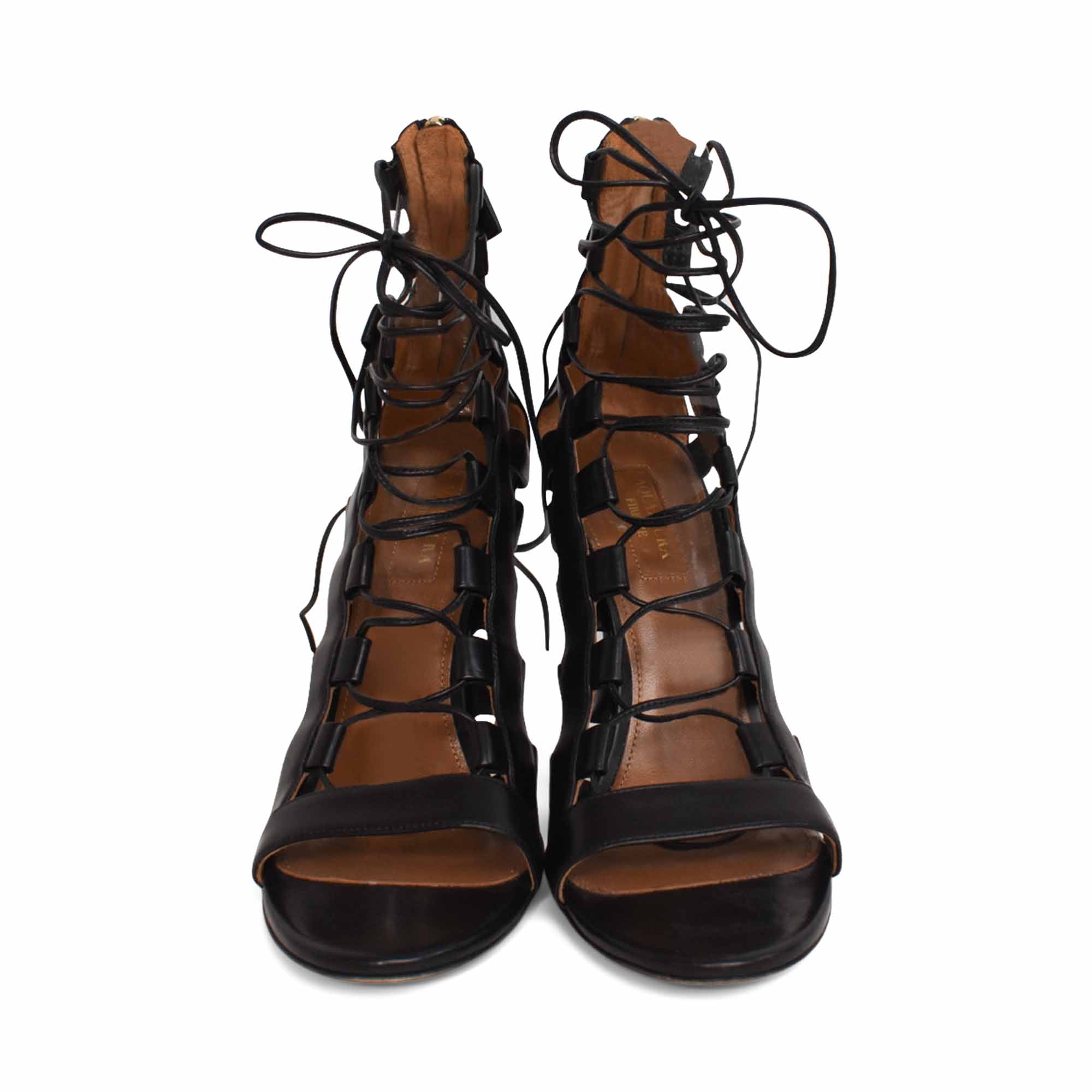 Aquazzura 'Amazon' Lace-Up Sandals - Women's 39.5