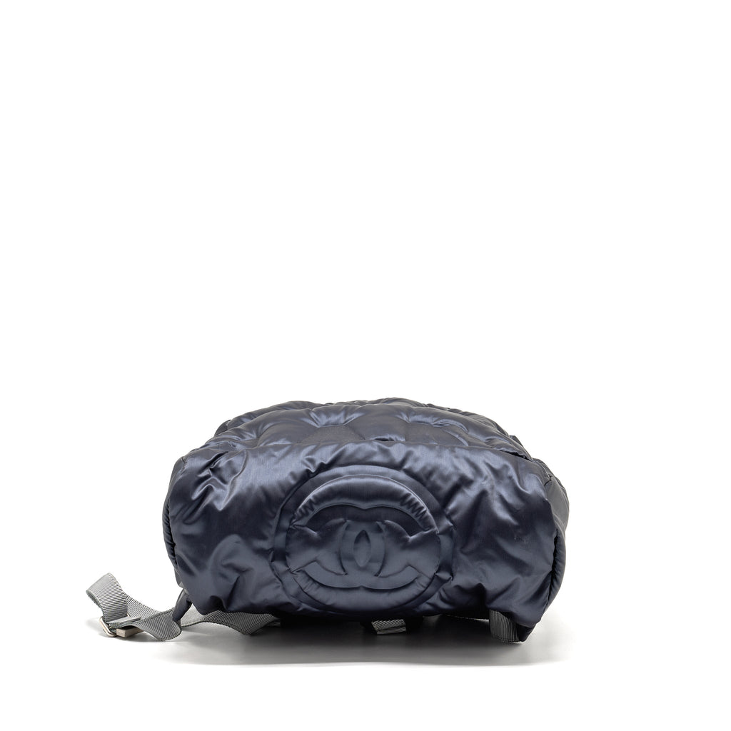 Chanel Doudone Padded Backpack Nylon Dark Grey