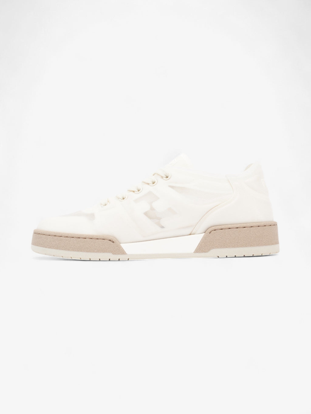 Fendi Low Top Sneaker White Mesh EU 38.5 UK 5.5